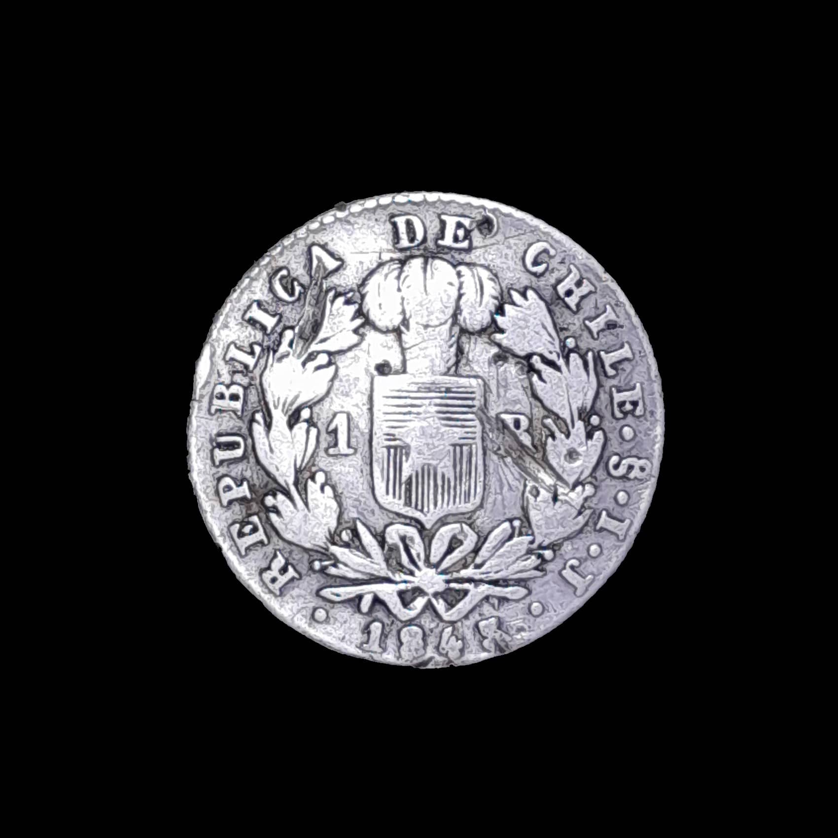 Chile 1 Real 1845 Bueno Plata KM 94.2