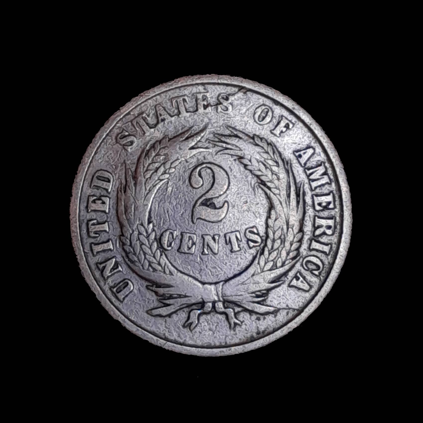 Estados Unidos 2 Cents 1864 Bueno KM 94