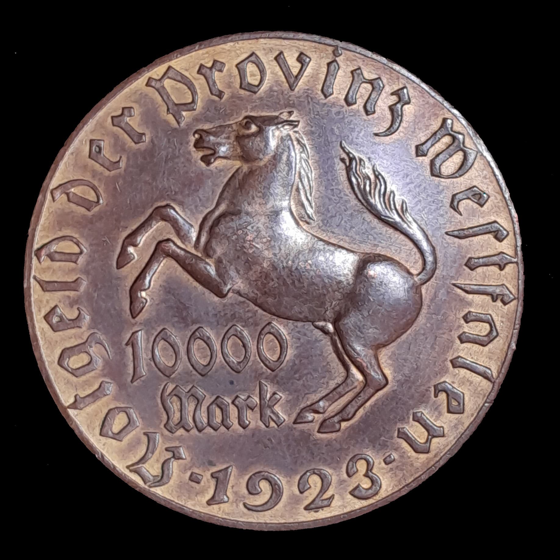 Alemania Notgeld 10 Mil Marcos 1923 RUHR y RHEIN Exc Funck 6