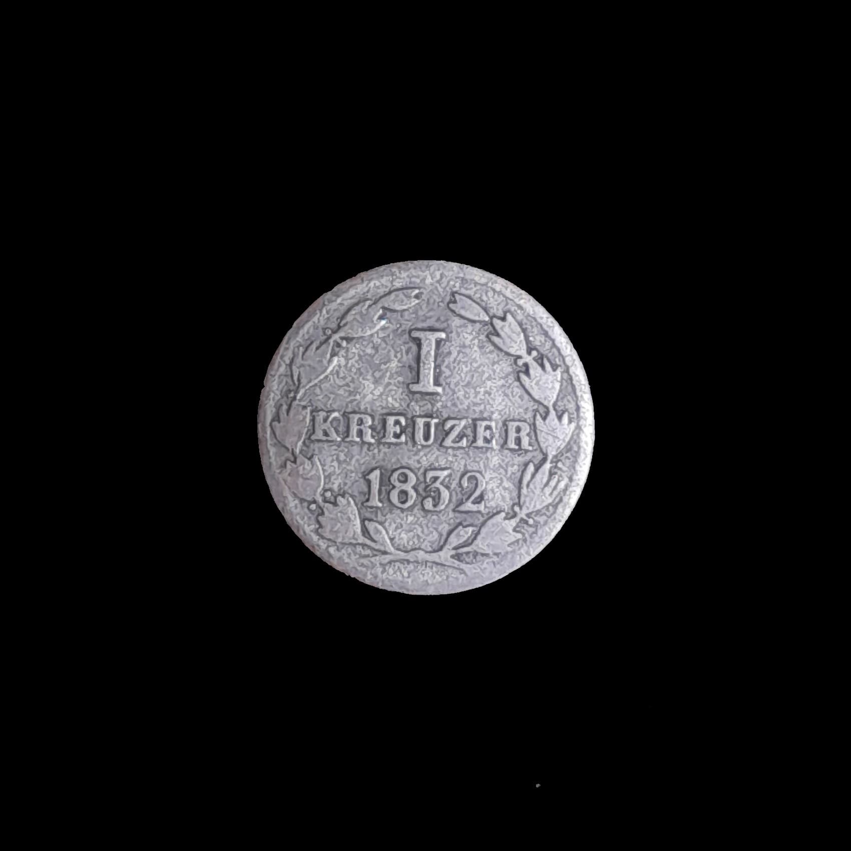Almenaia Nassau 1 Kreuzer 1832 B Plata KM 56 Escasa