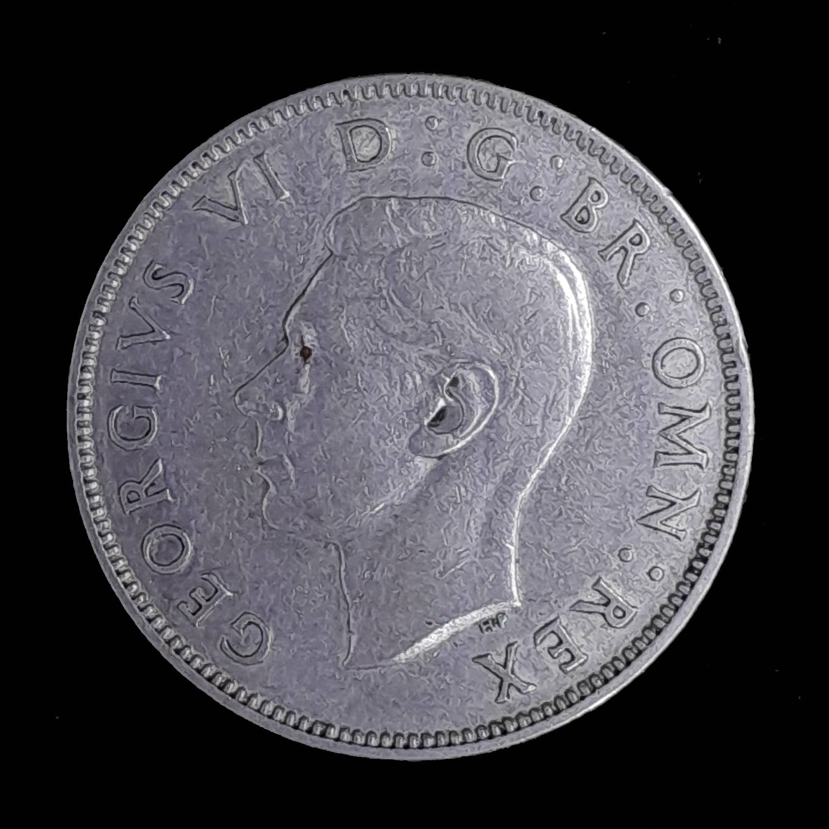 Gran Bretaña 2 Shilling 1943 MB Plata KM 855