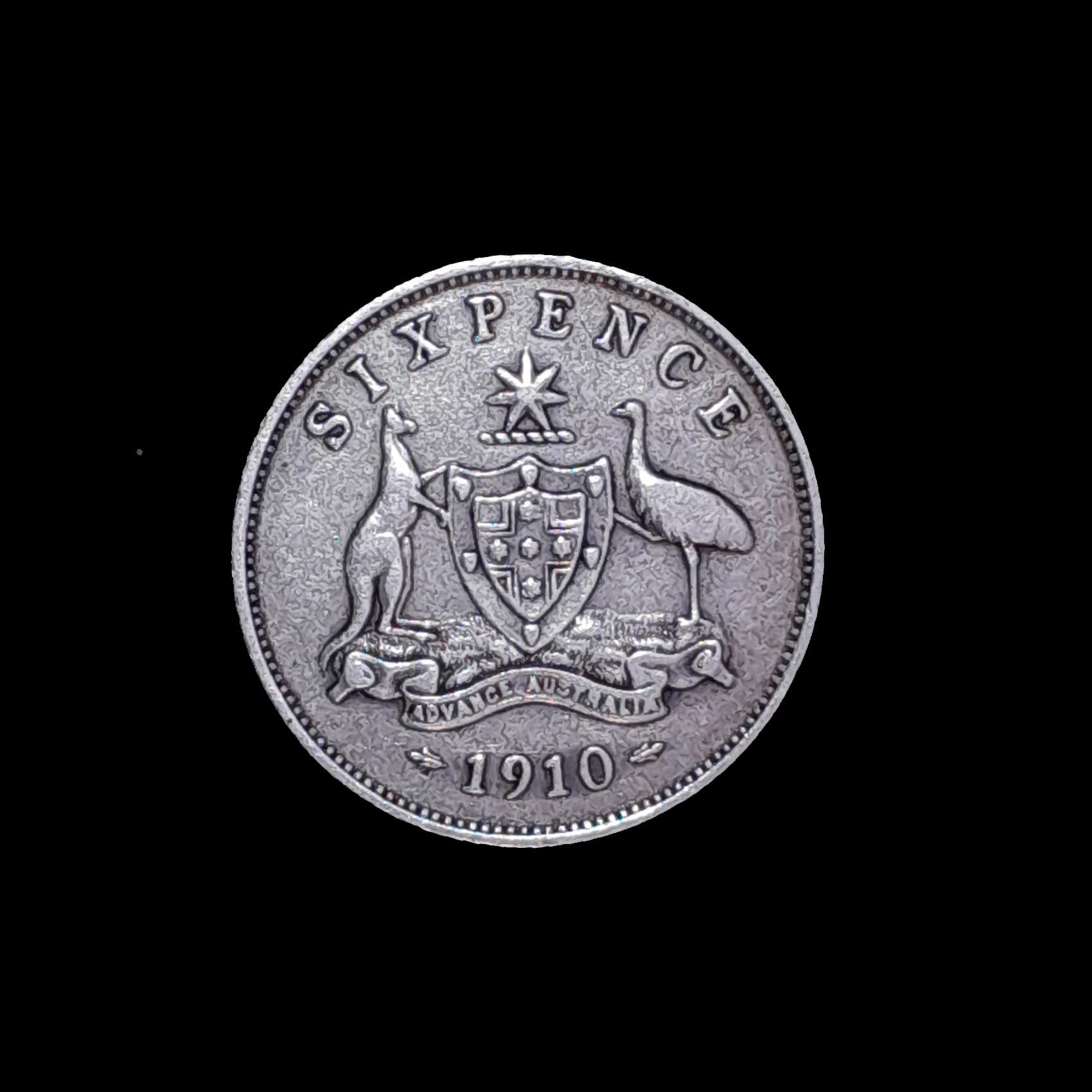Australia 6 Pence 1910 Muy Bueno Plata KM 19 Eduardo VII
