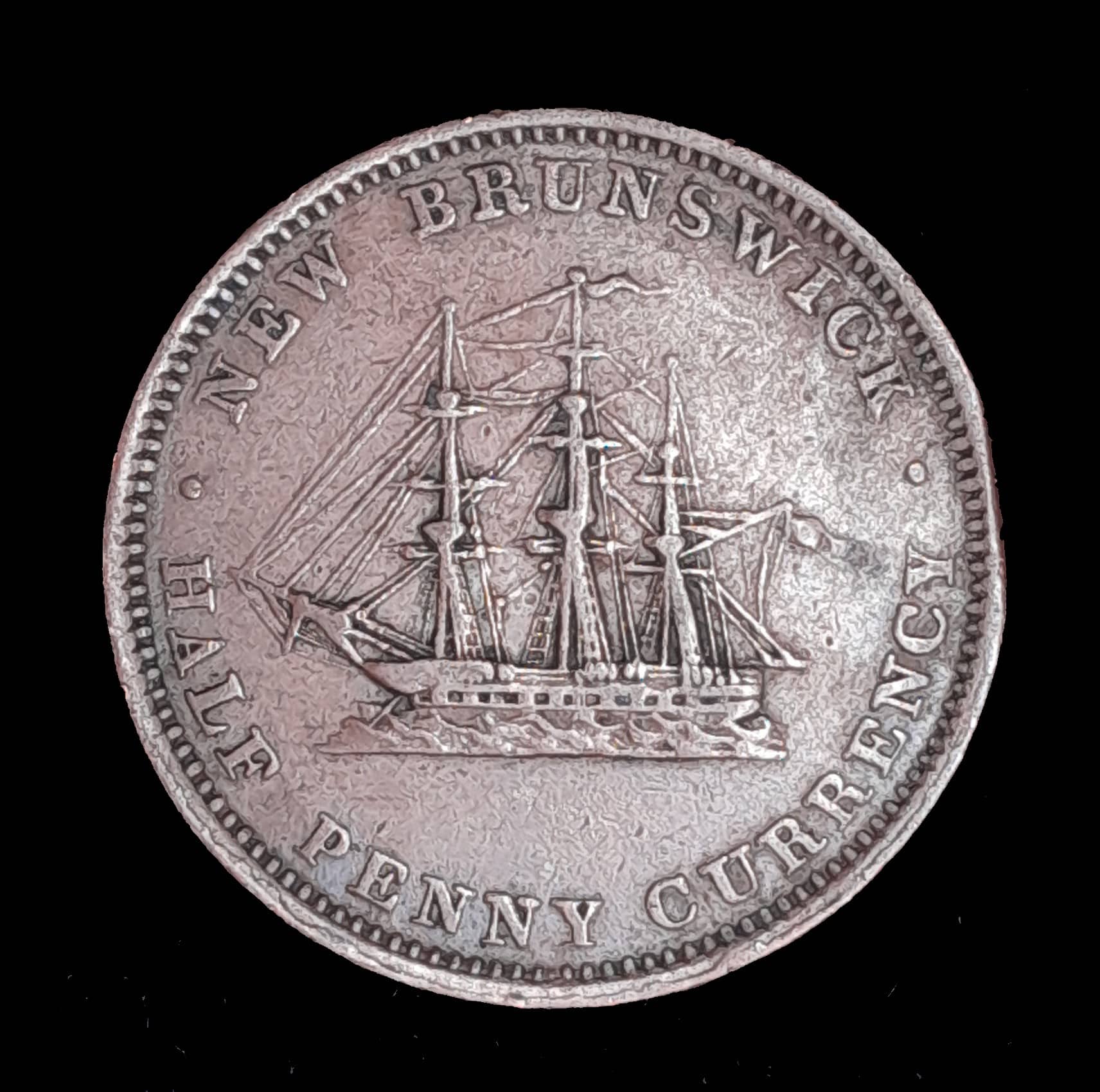 Canadá New Brunswich 1/2 Penny 1854 MB KM 3