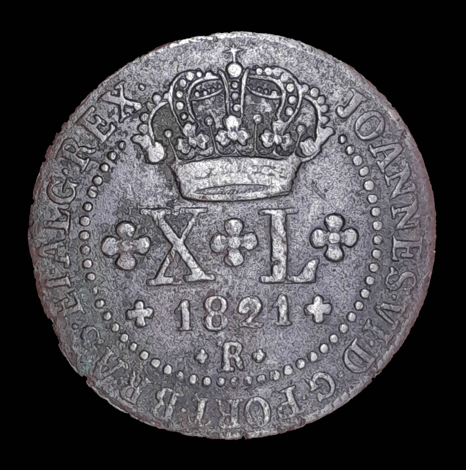 Brasil 40 Reis 1821 R Muy Bueno KM 319.1