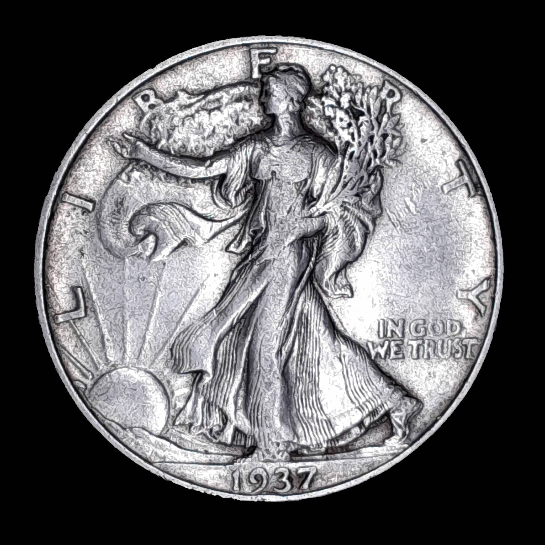 Estados Unidos 1/2 Dólar 1937 MB Plata KM 142