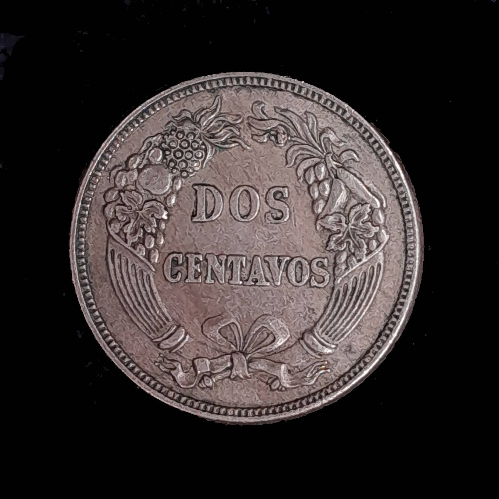 Perú 2 Centavos 1864 Excelente KM 188.1