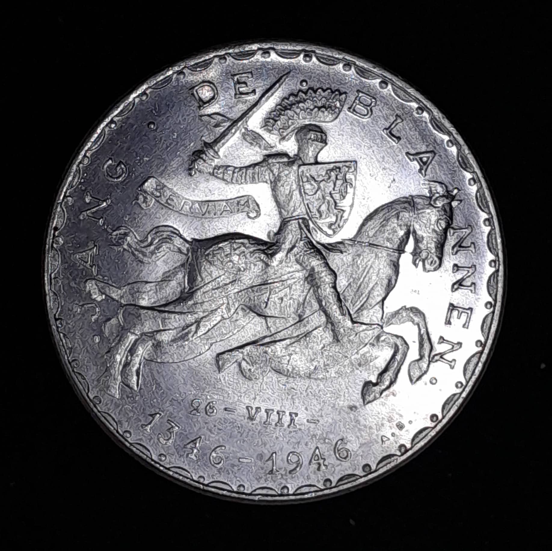 Luxemburgo 50 Francos 1946 SC Plata KM 48 Juan el Ciego
