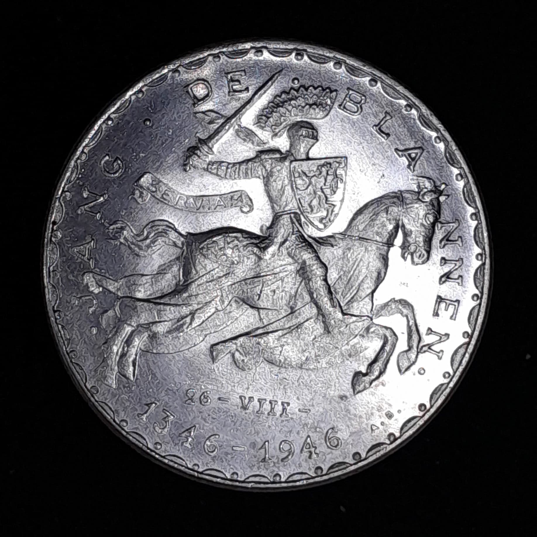 Luxemburgo 50 Francos 1946 SC Plata KM 48 Juan el Ciego