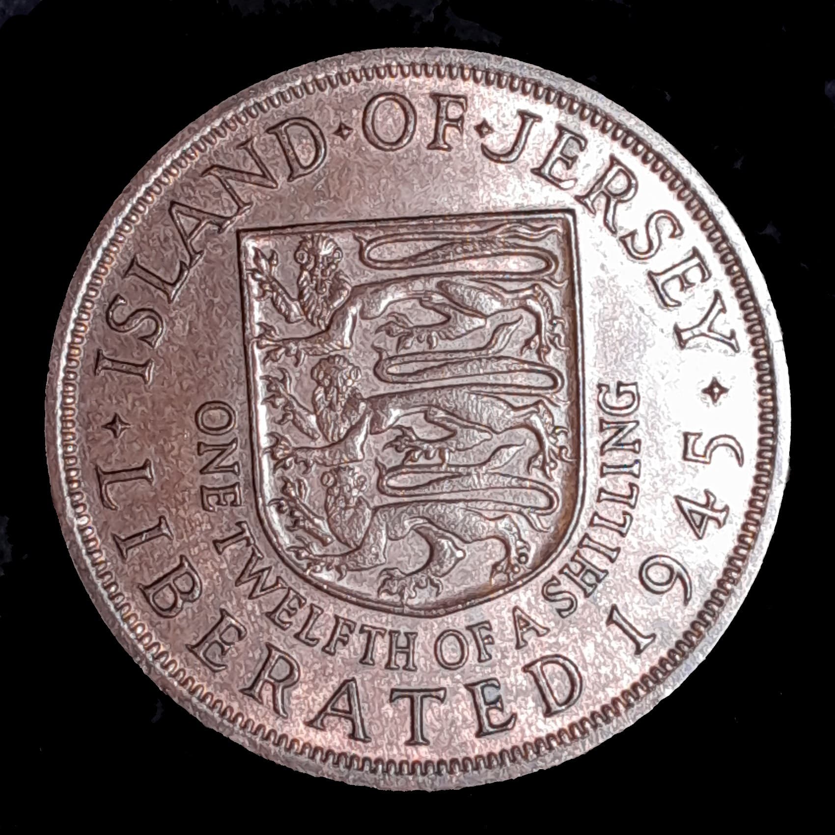Jersey 1/12 Shilling 1949/52 Sin Circular KM 19 Liberación