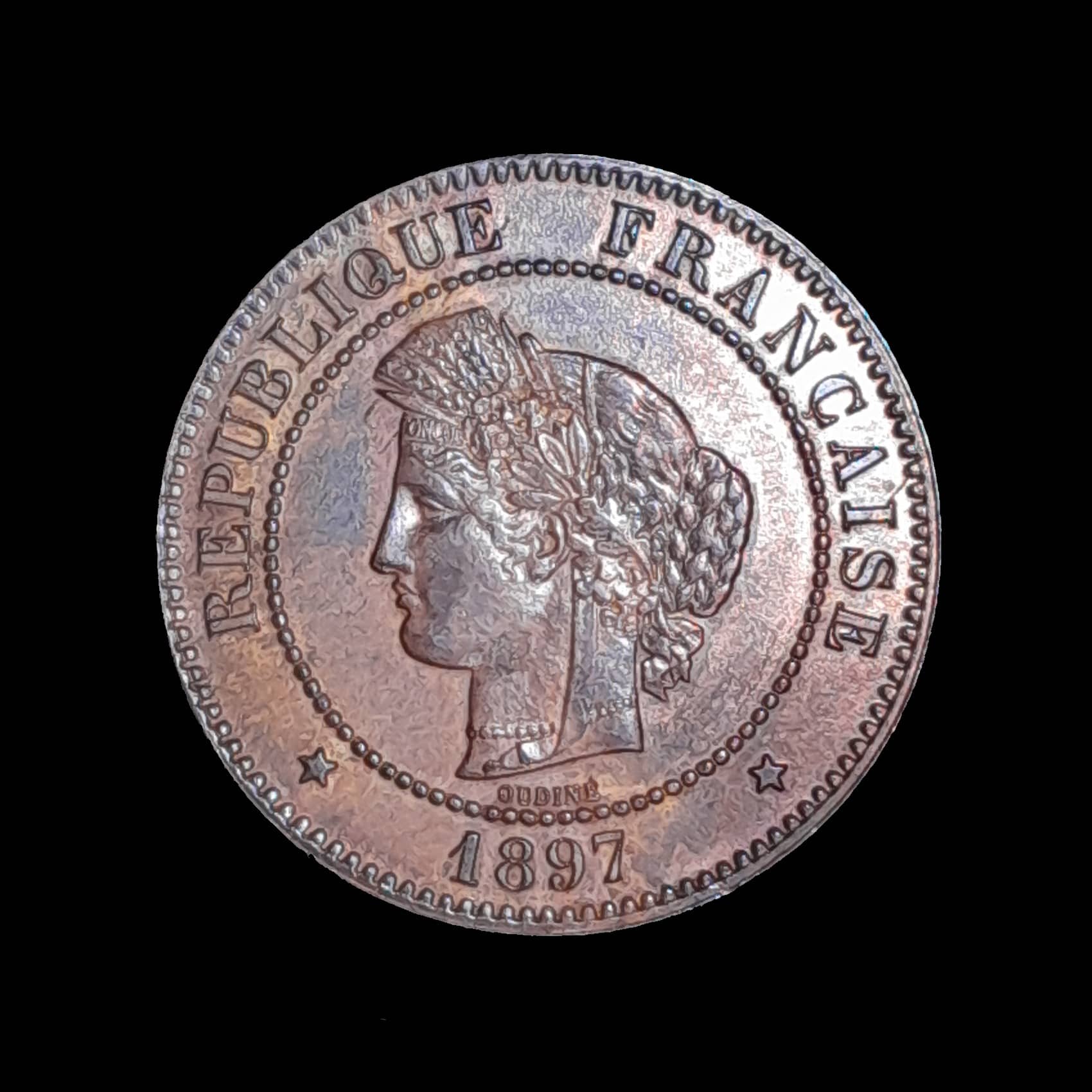 Francia 5 Centimes 1897 A Excelente KM 821.1