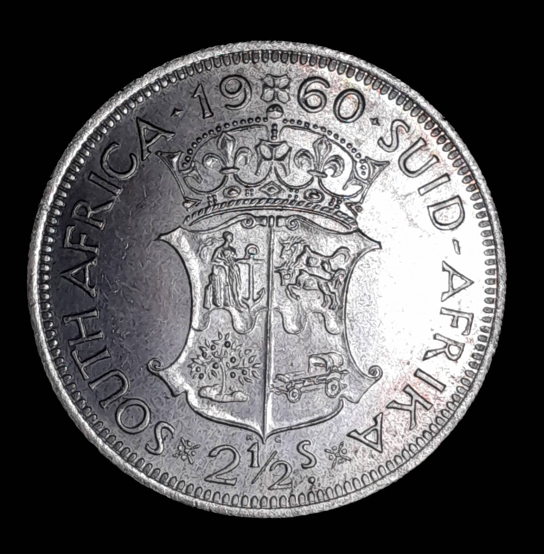 Sudáfrica 2 1/2 Shilling 1960 SC Plata KM 51 Elizabeth II