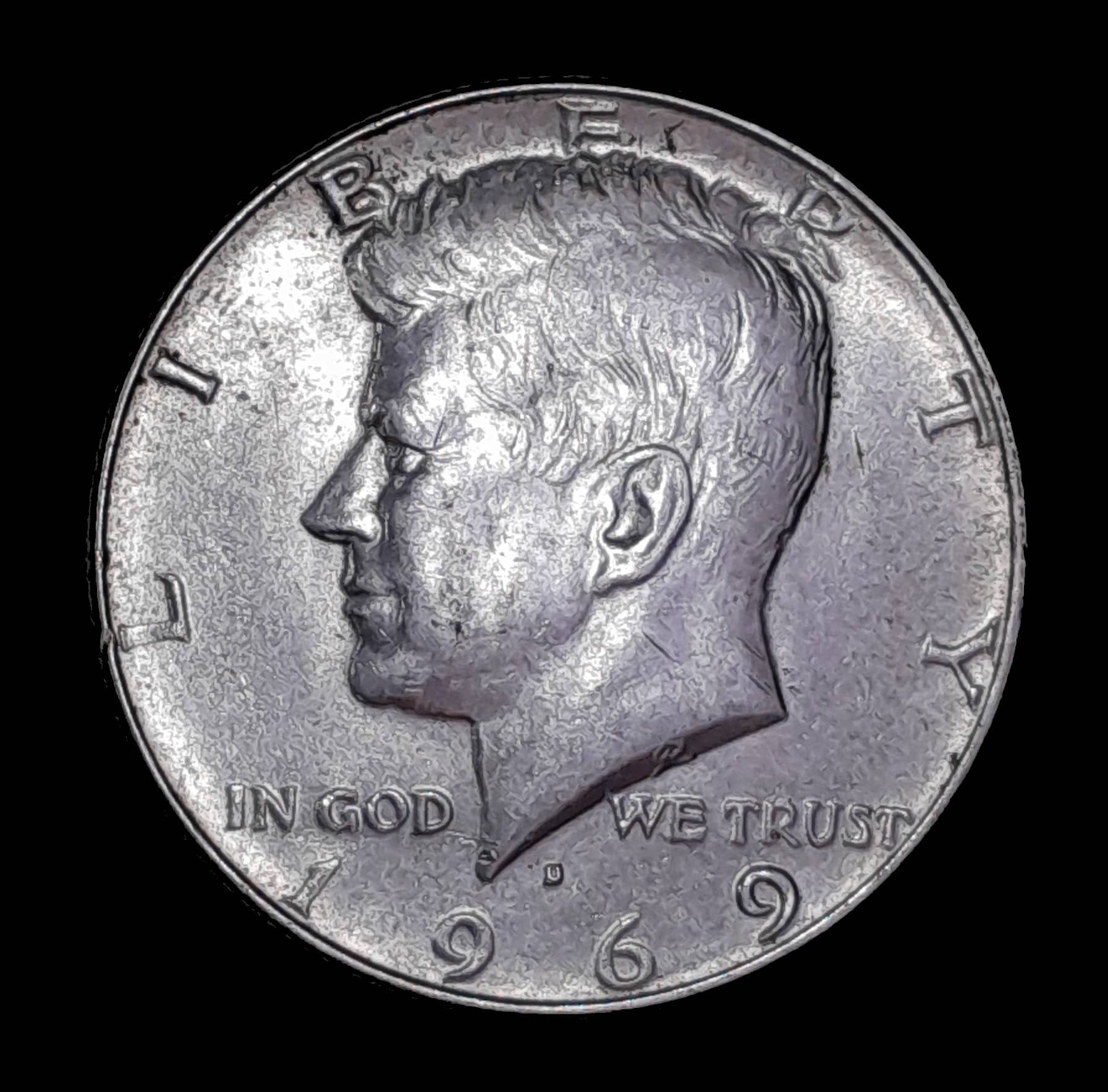 Estados Unidos 1/2 Dólar 1969 D Exc Plata KM 202a Kennedy