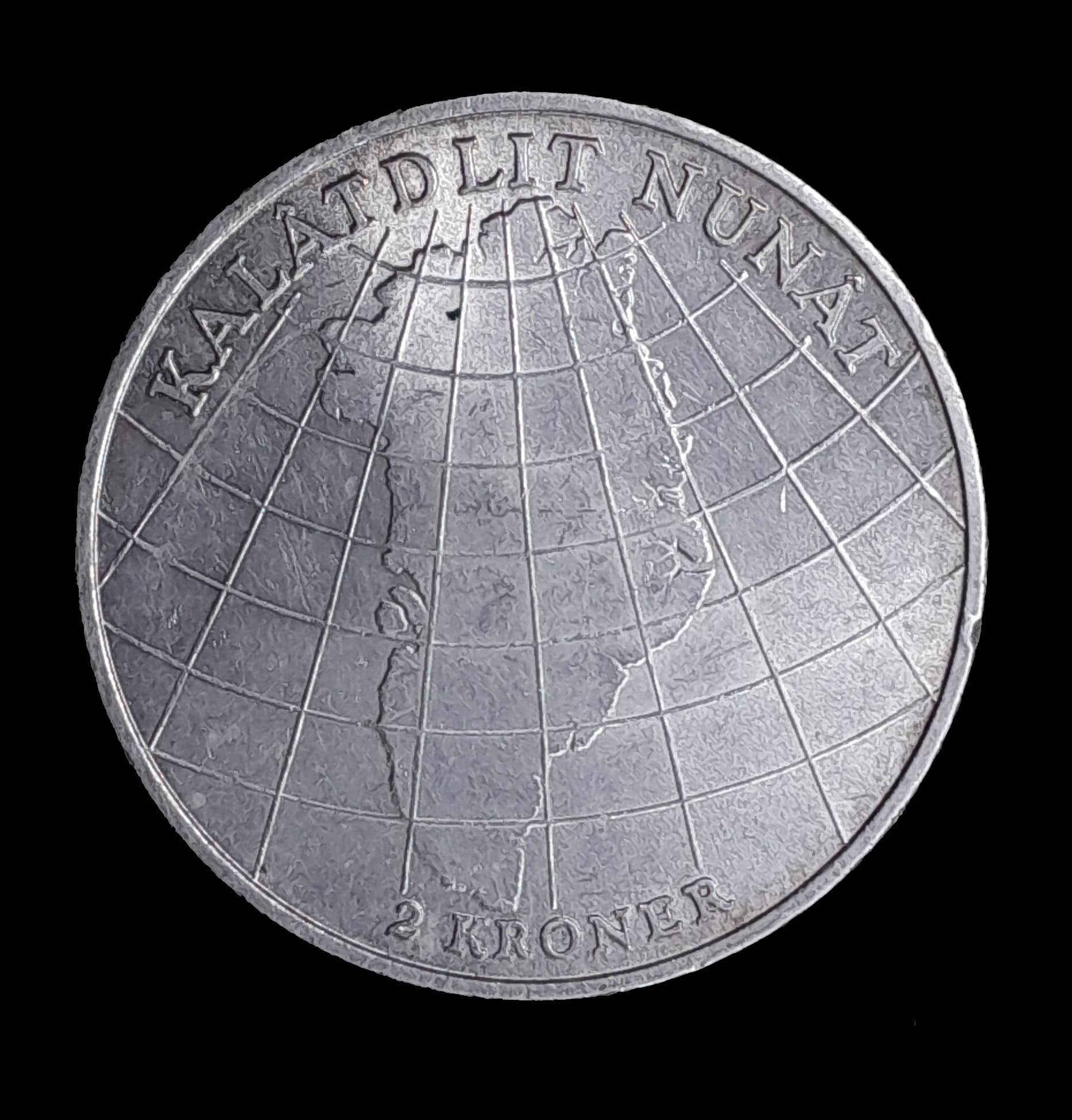 Dinamarca 2 Coronas 1953 Exc KM 844 Plata Groenlandia