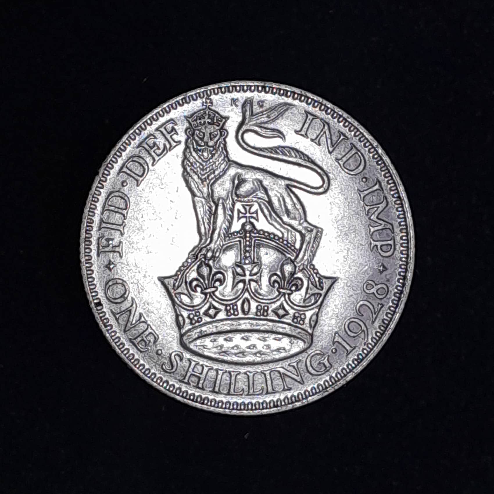 Gran Bretaña 1 Shilling 1928 Exc Plata KM 833