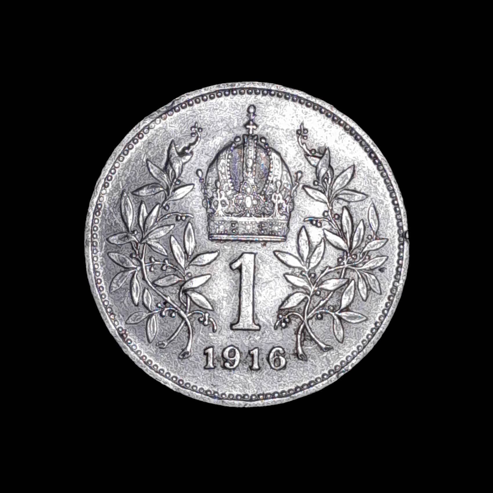 Austria 1 Corona 1916 Excelente Plata KM 2820