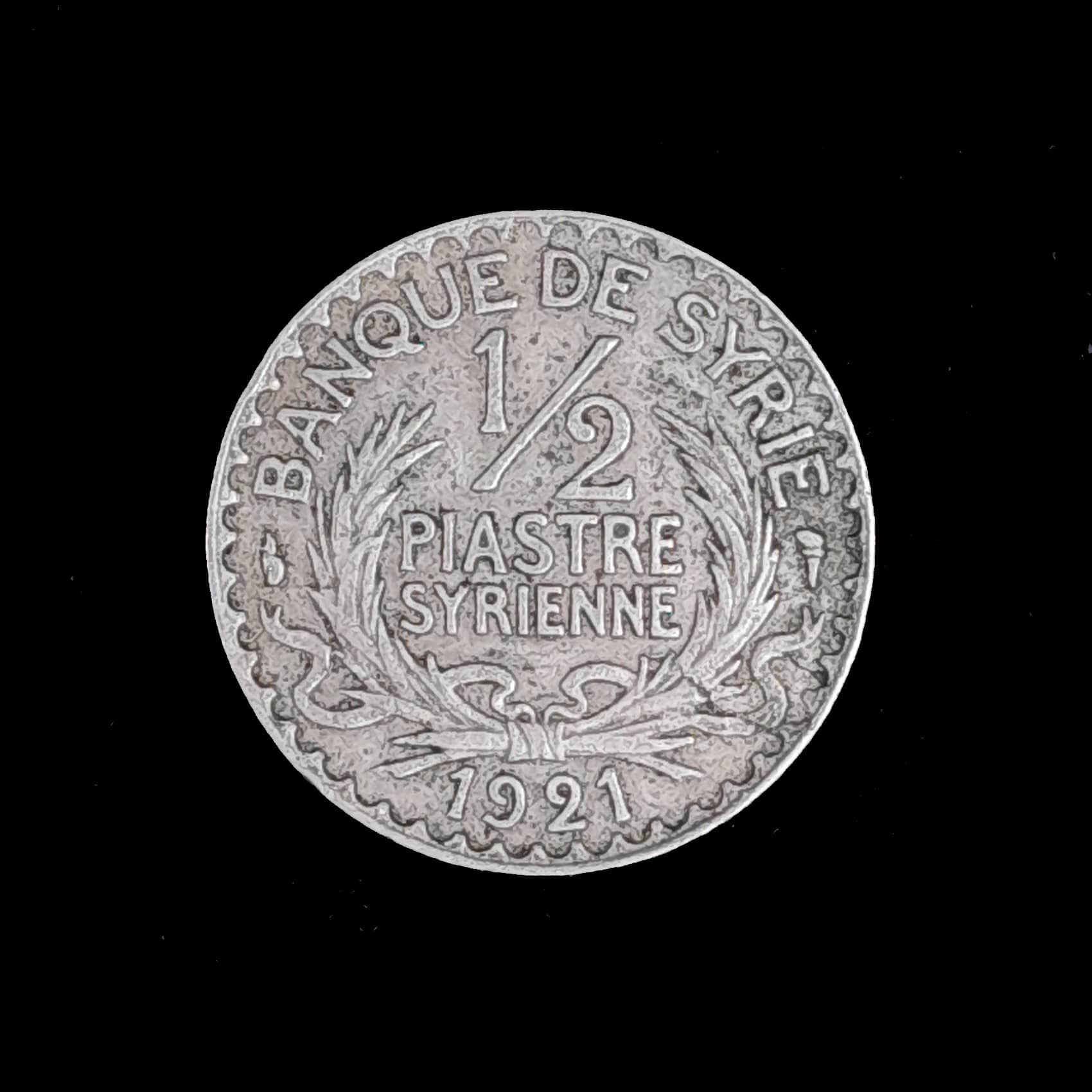 Siria 1/2 Piastra 1921 Muy Bueno KM 68
