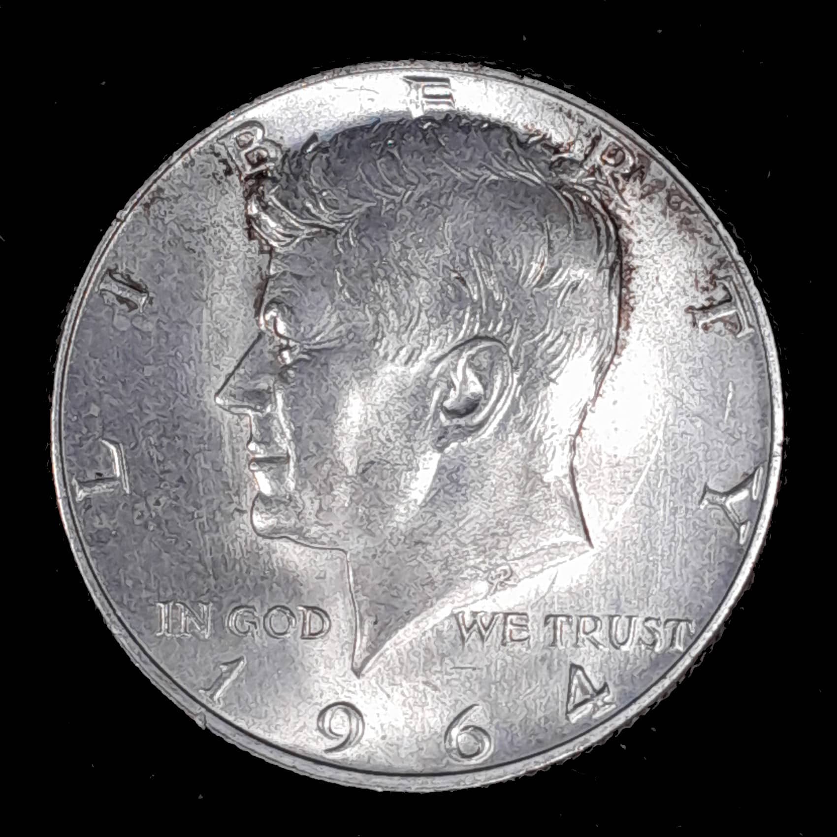 Estados Unidos 1/2 Dólar 1964 D Exc Plata KM 202 Kennedy