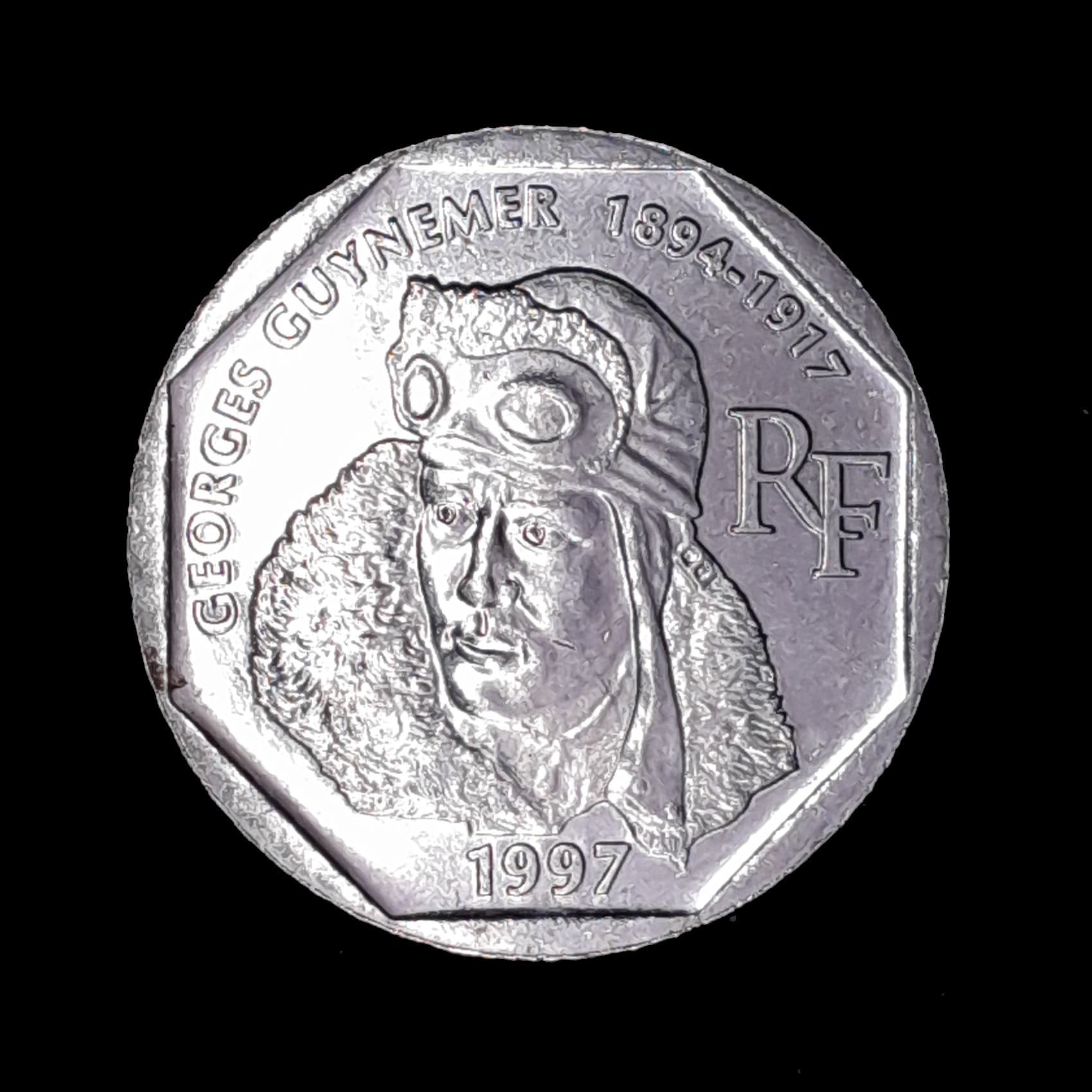 Francia 2 Francos 1997 Exc KM 1187 G. Guynemer