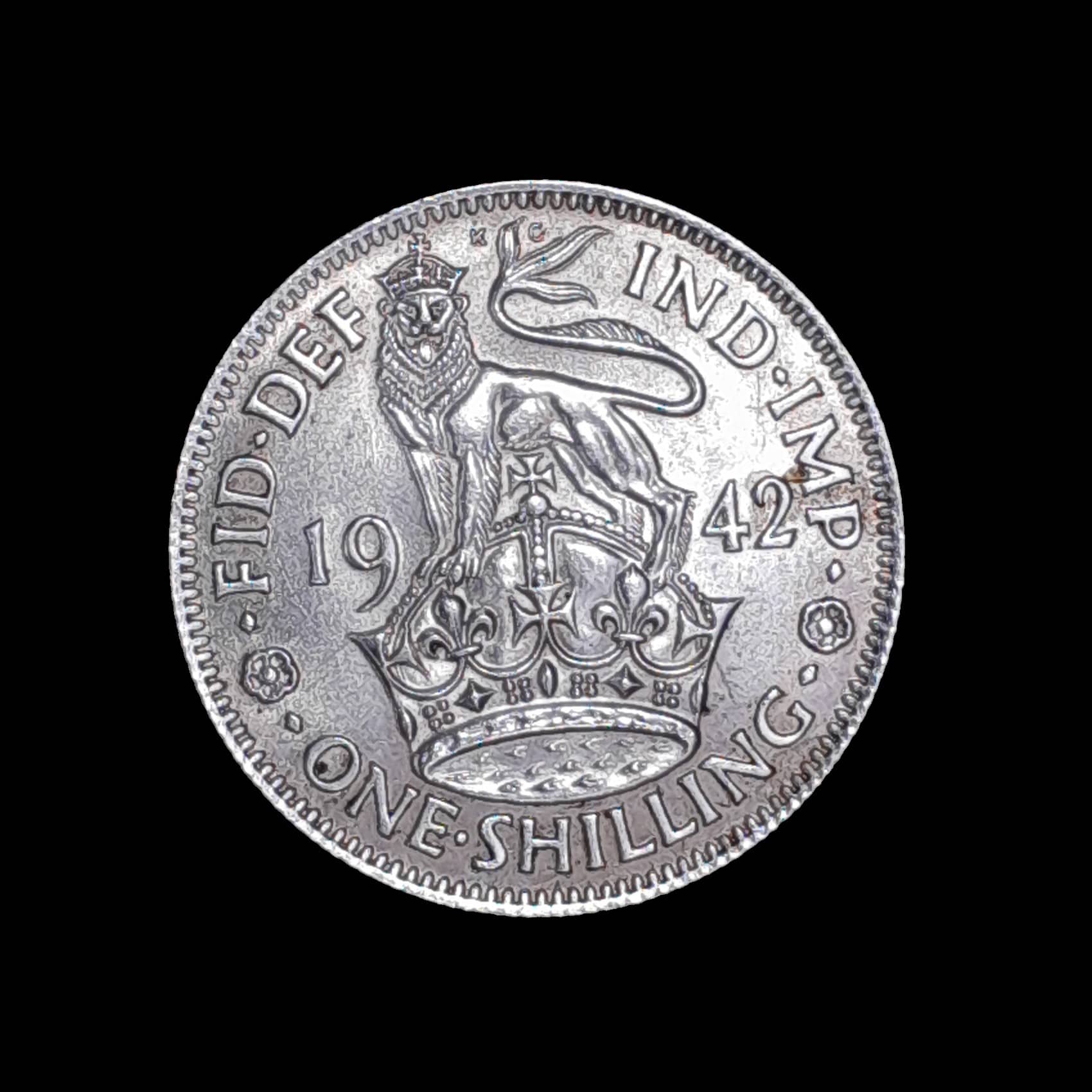 Gran Bretaña 1 Shilling 1942 Exc Plata KM 853 Jorge VI