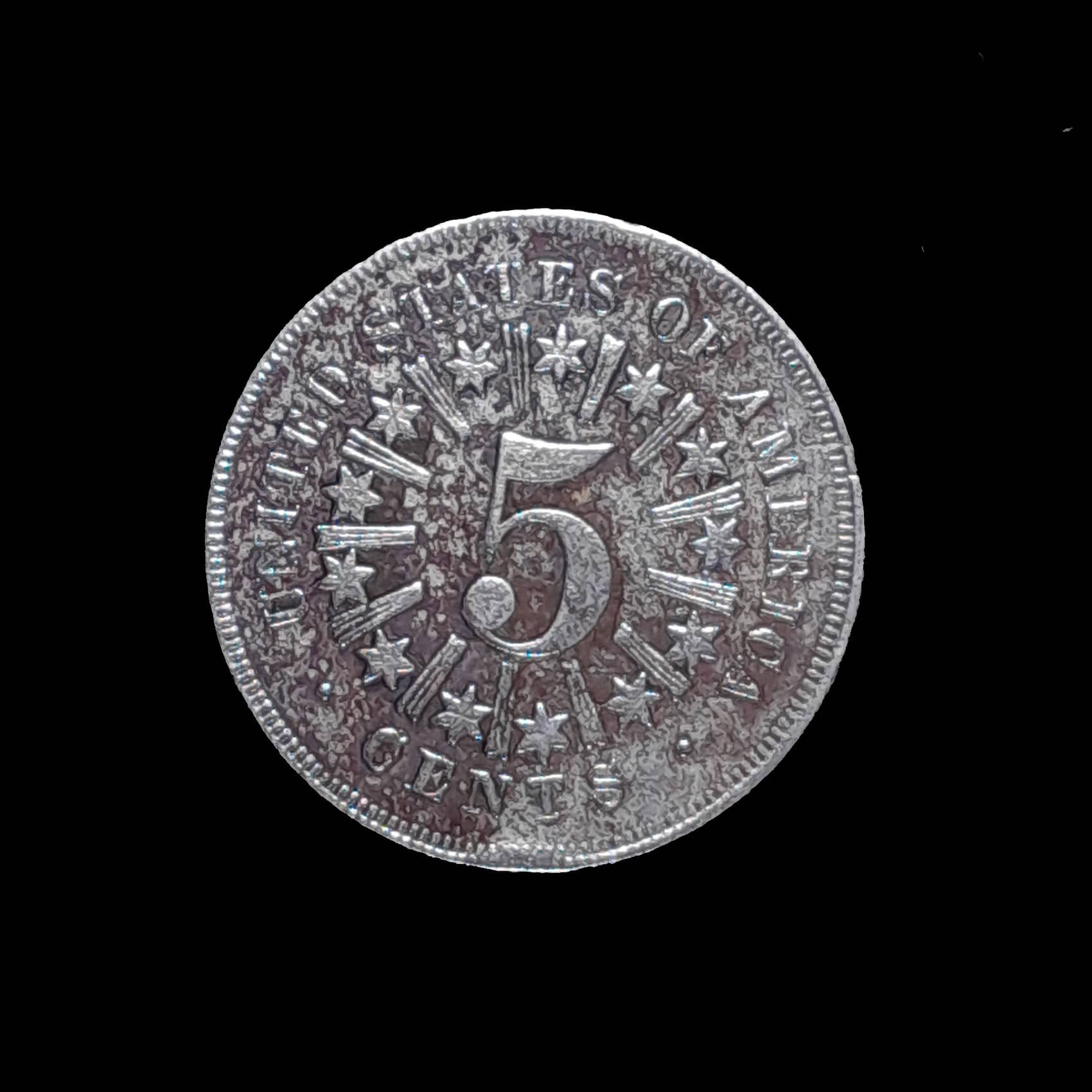 Estados Unidos 5 Cents 1866 Bueno KM 96
