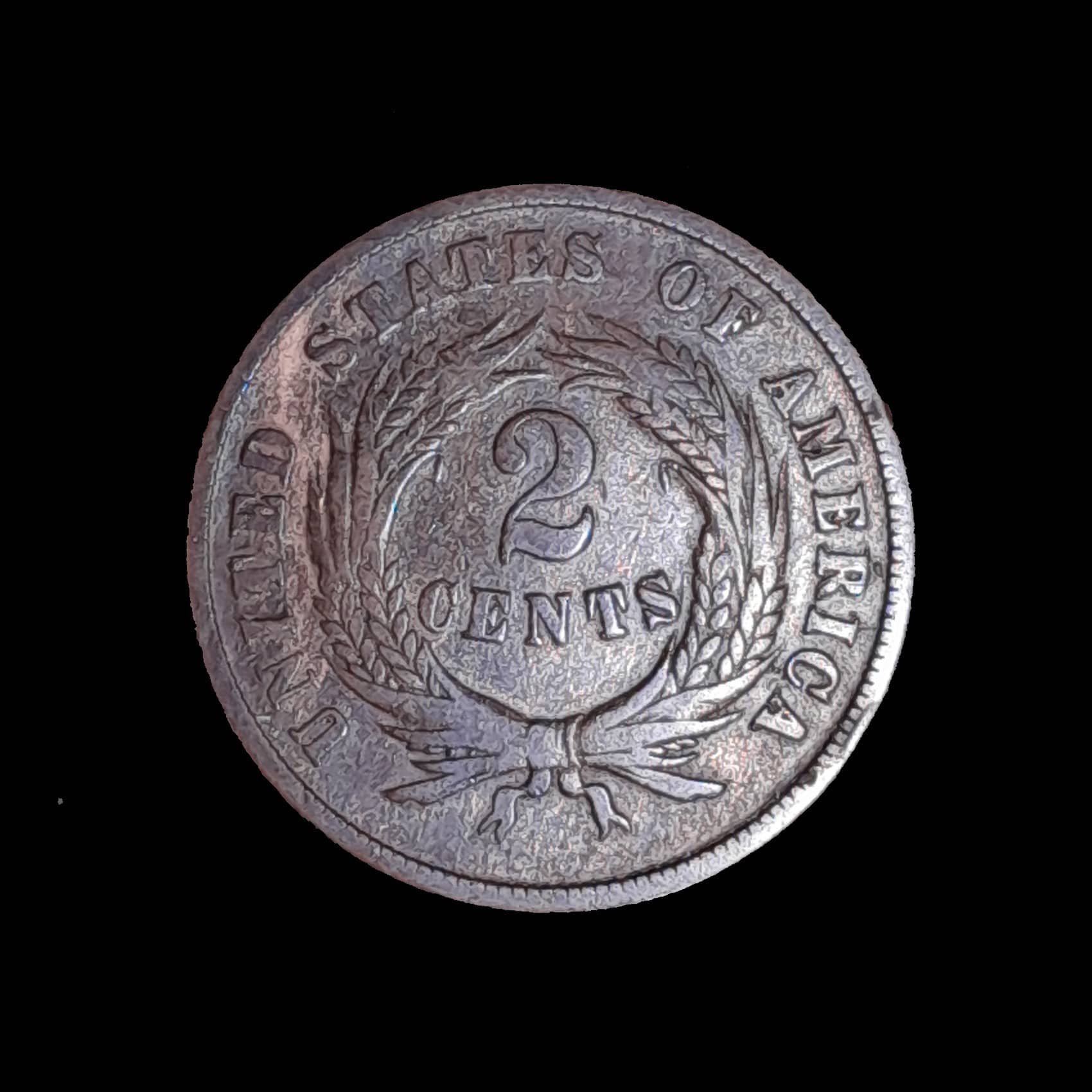 Estados Unidos 2 Cents 1867 MB KM 94