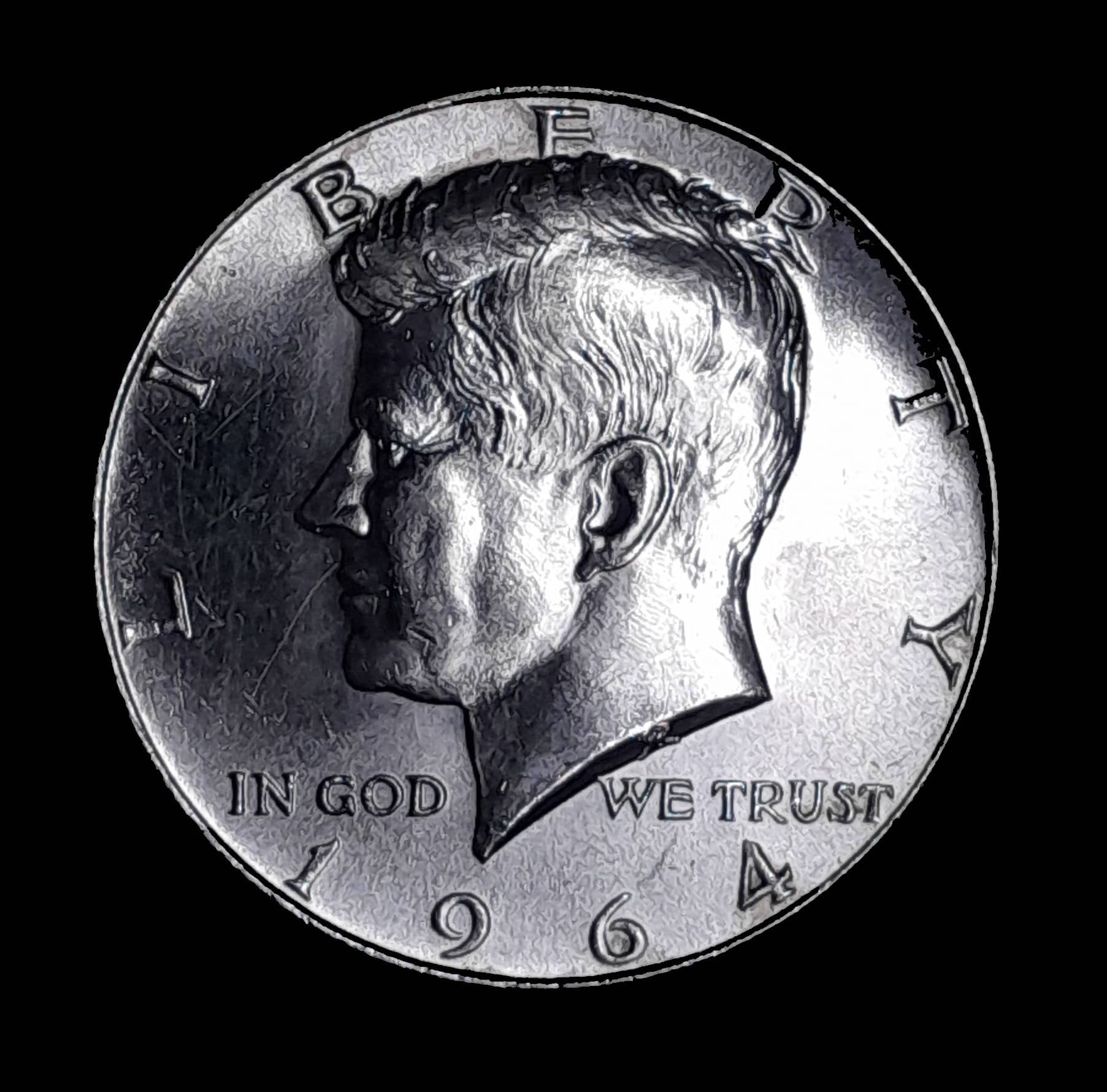 Estados Unidos 1/2 Dólar 1964 SC Plata KM 202 Kennedy