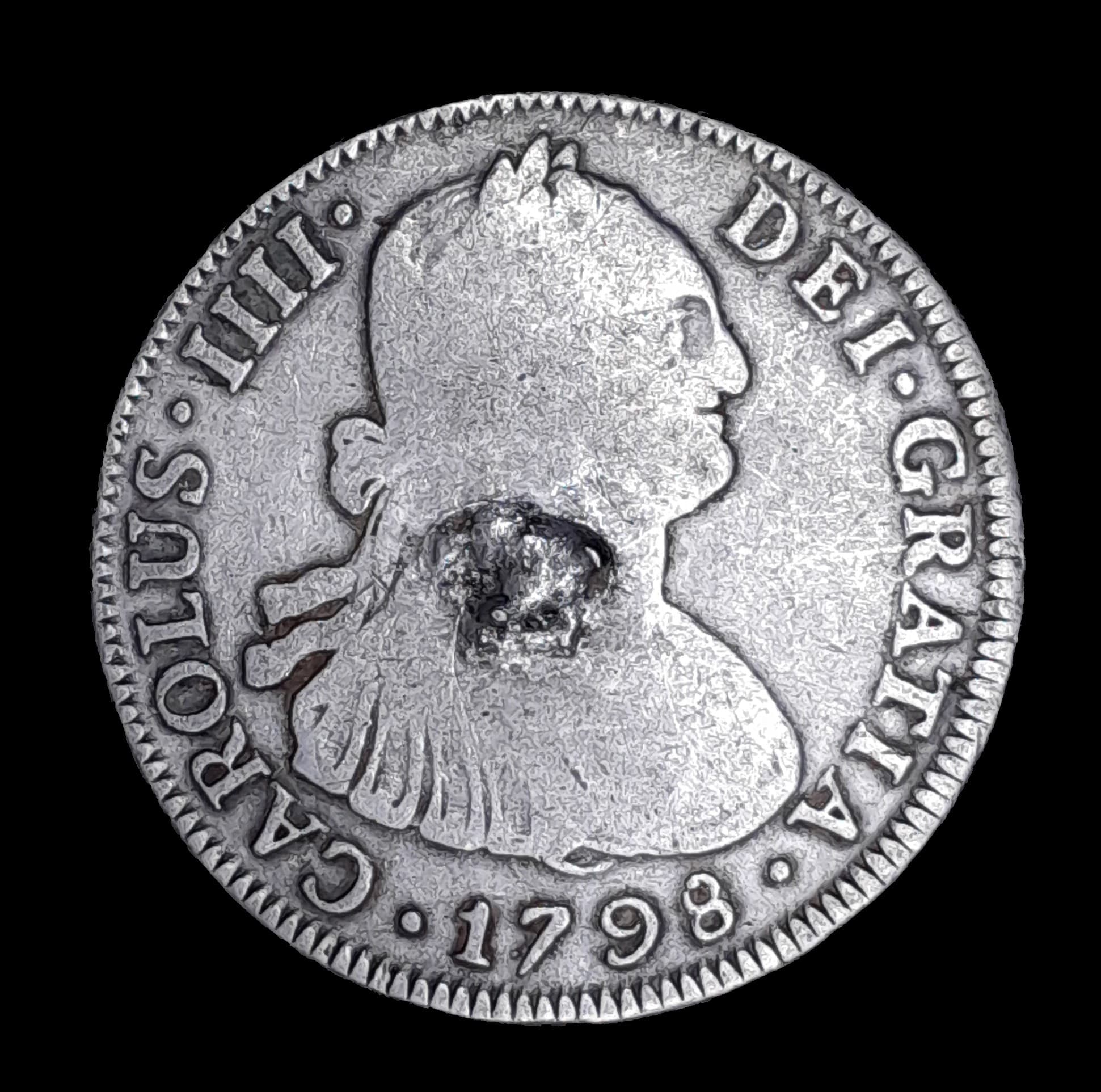 Potosí 4 Reales 1798 PP Reg Plata CJ 77.10 Carlos IV Sold.