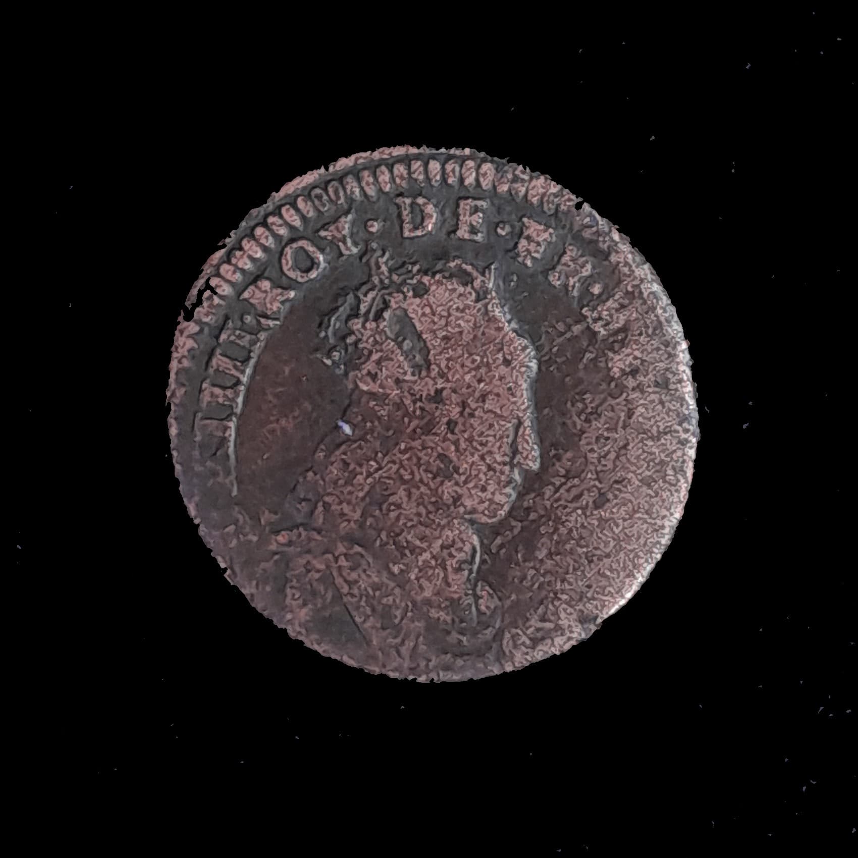 Francia 1 Liard 1655/8 B Regular KM 192 Rey Luis IV