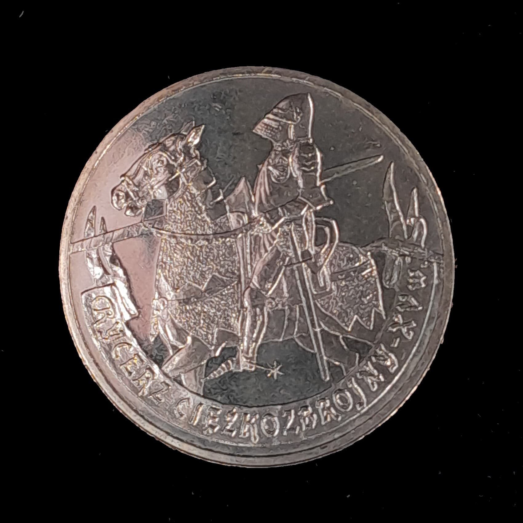 Polonia 2 Zlotys 2007 SC Y 611 Caballería siglo XV