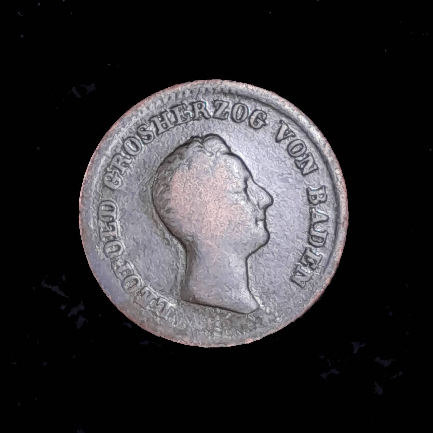 Alemania Baden 1 Kreuzer 1838 Bueno KM 203