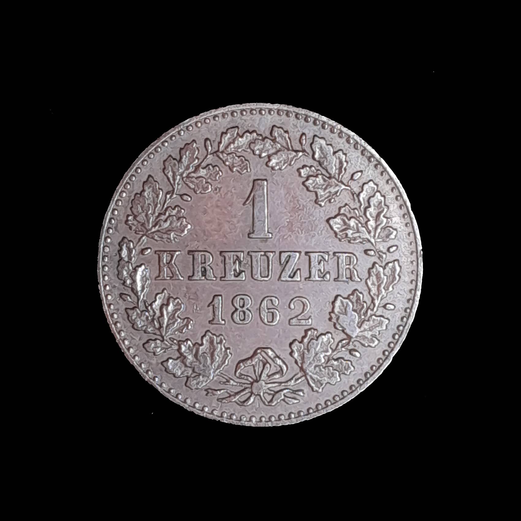 Alemania Nassau 1 Kreuzer 1862 Exc KM 74