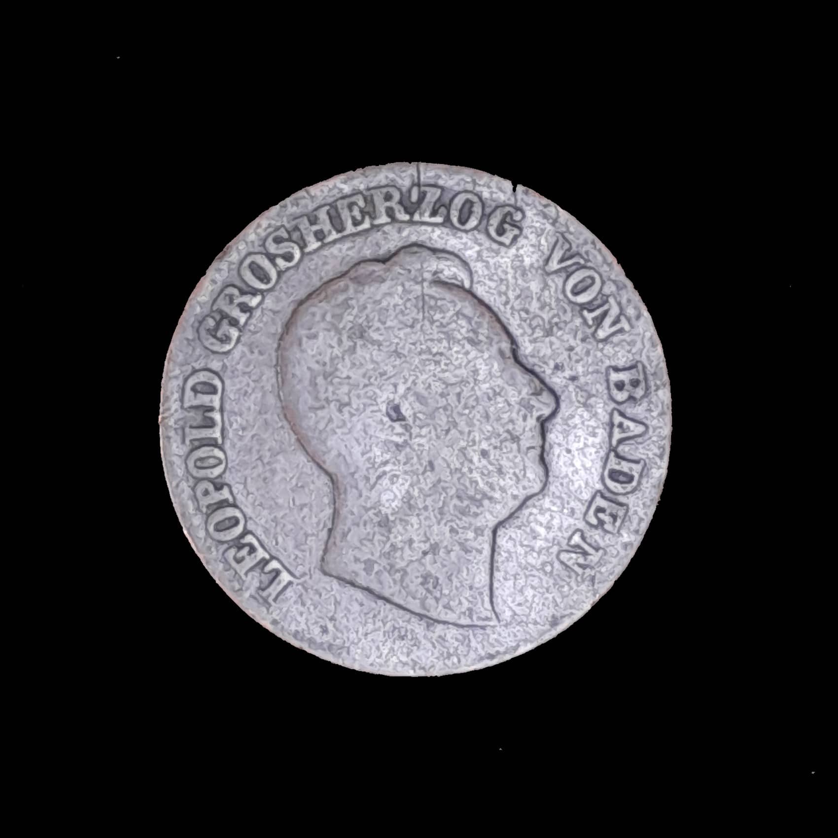 Alemania Baden 1 Kreuzer 1849 Bueno KM 218.2