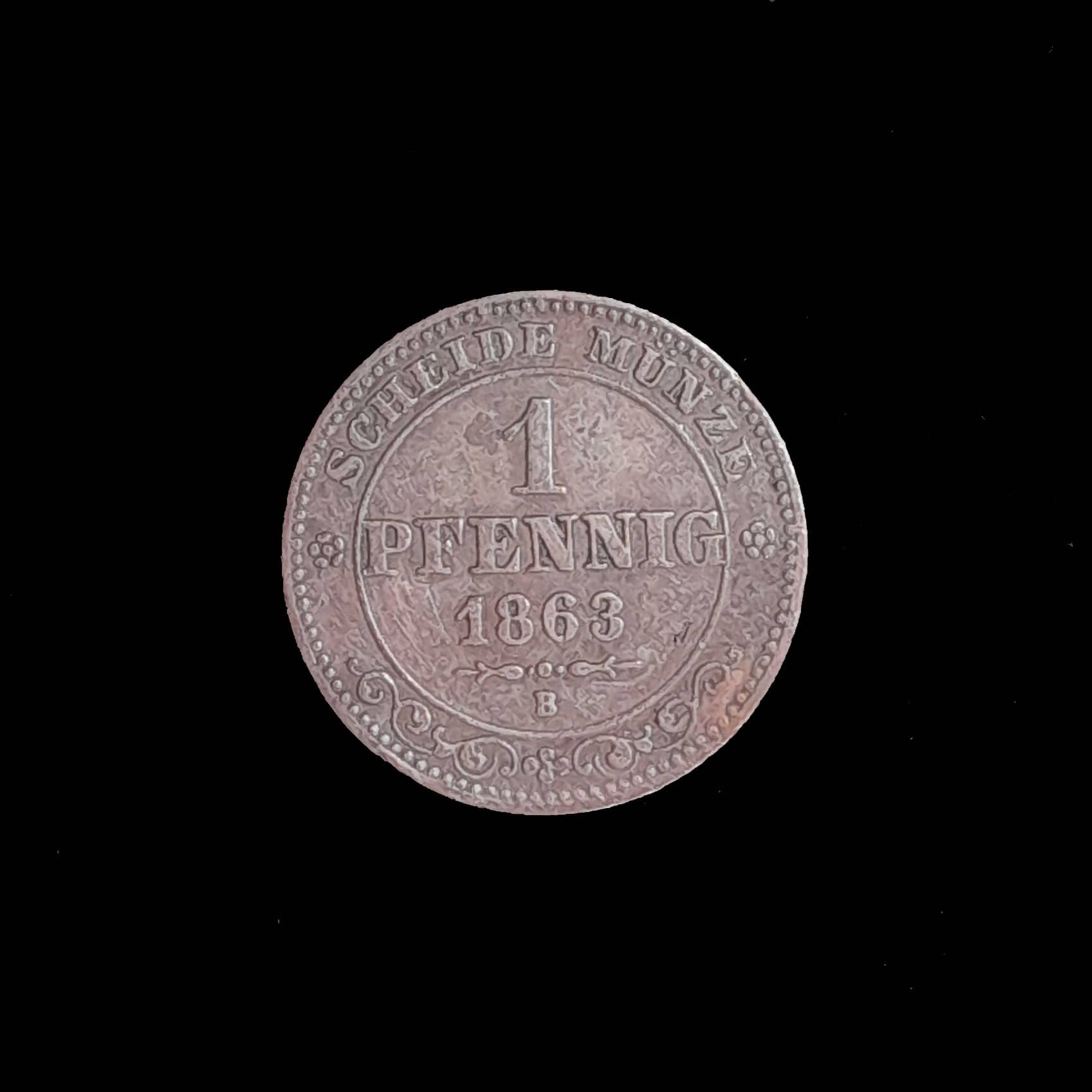 Alemania Sajonia 1 Pfennig 1863 B Excelente KM 1216