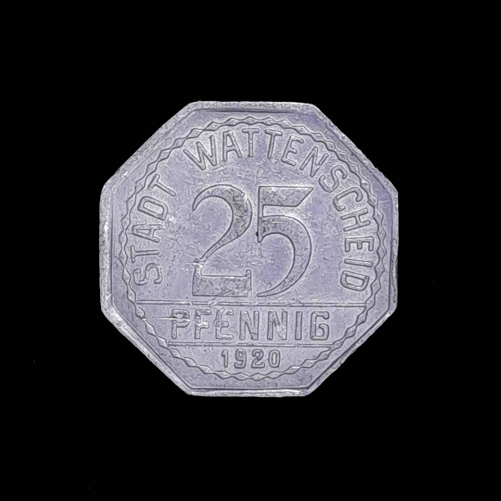 Alemania Wattenscheid 25 Pfennig 1920 Funck 579.9