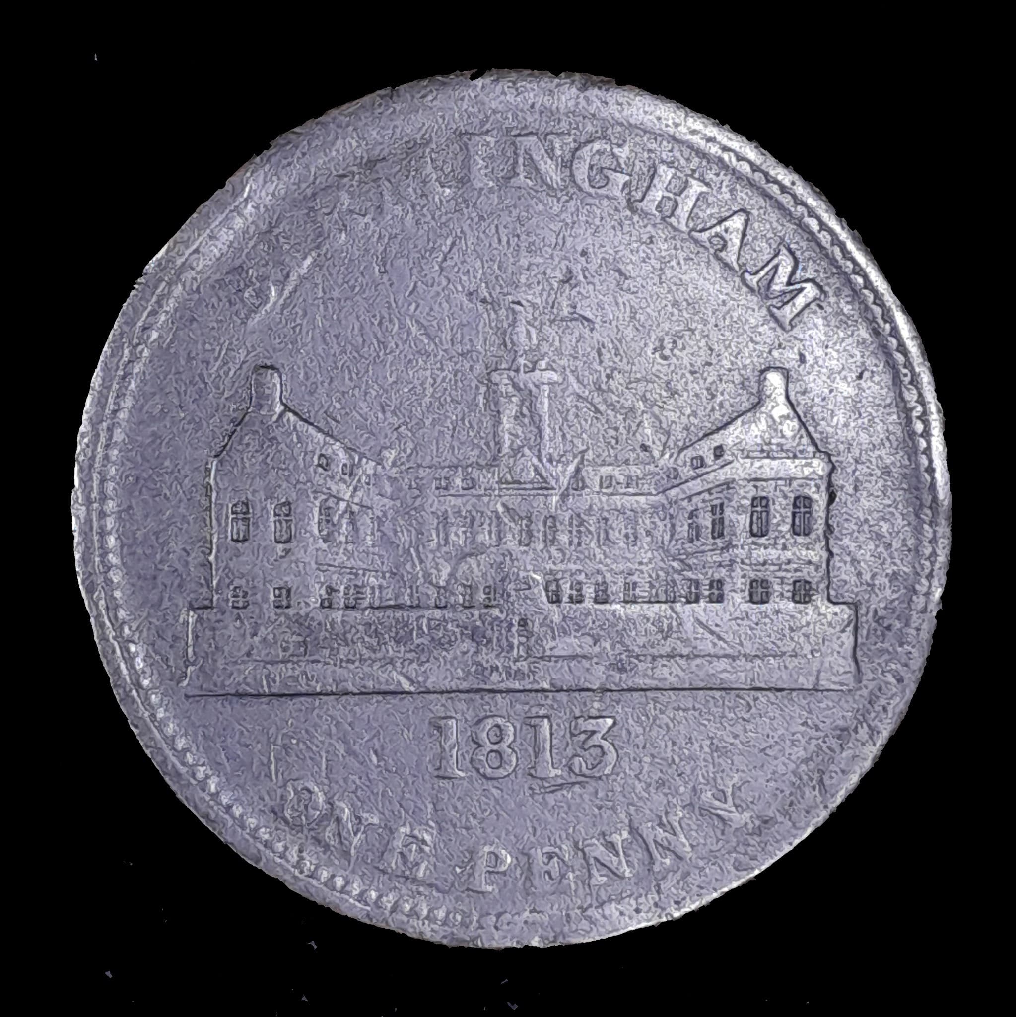 Gran Bretaña 1 Penny Token 1813 Bueno Worcestershire - Birmi