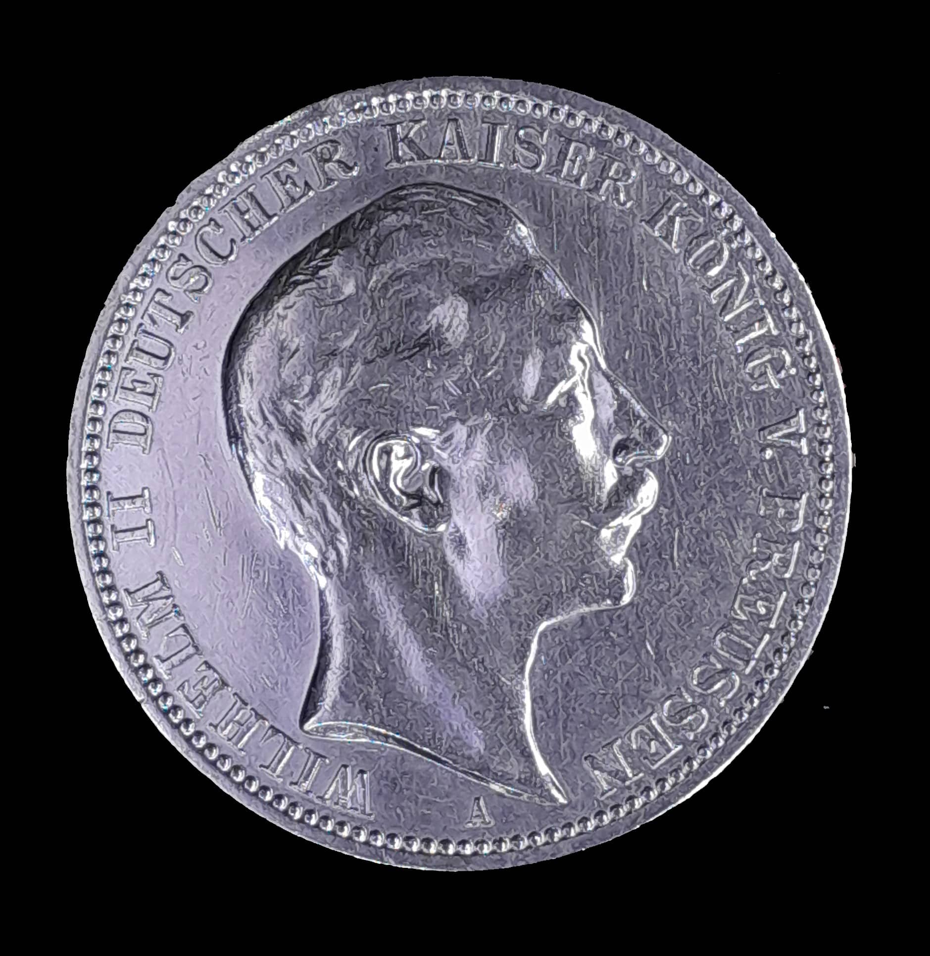 Alemania Prusia 2 Marcos 1910 A Excelente Plata KM 527