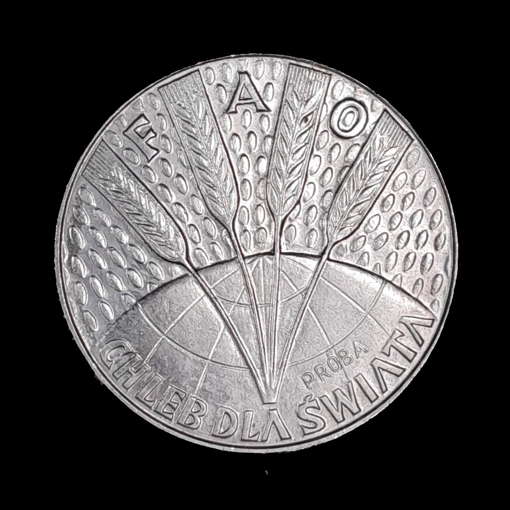 Polonia 10 Zlotys 1971 SC Prueba KM Pr 187 FAO Trigo