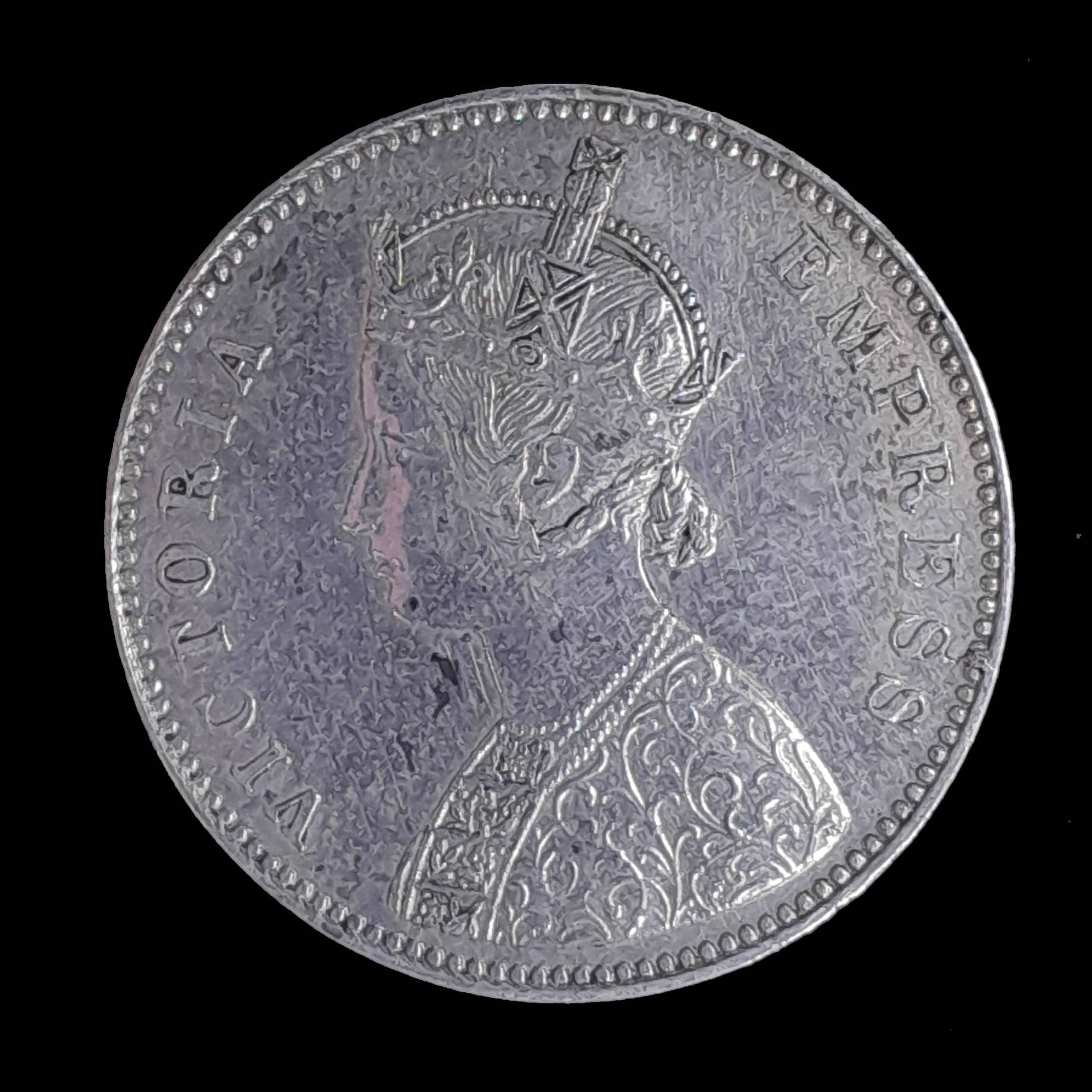 India Británica 1 Rupia 1877 B Exc KM 492 Reina Victoria