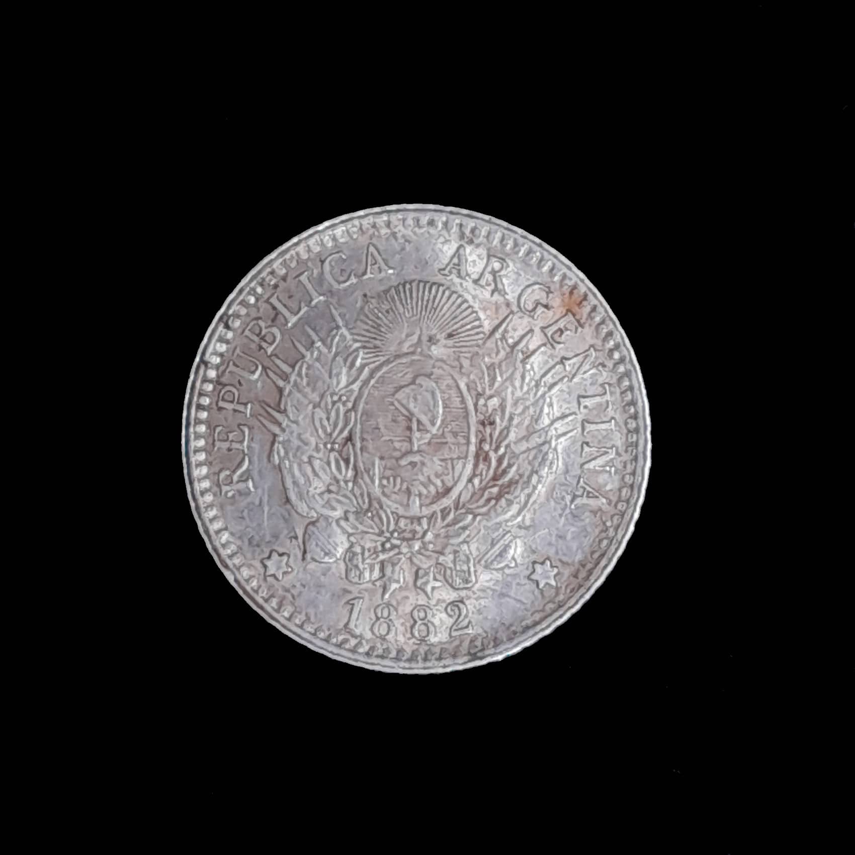 Argentina 10 Centavos 1882 Excelente Plata CJ 22.1.1