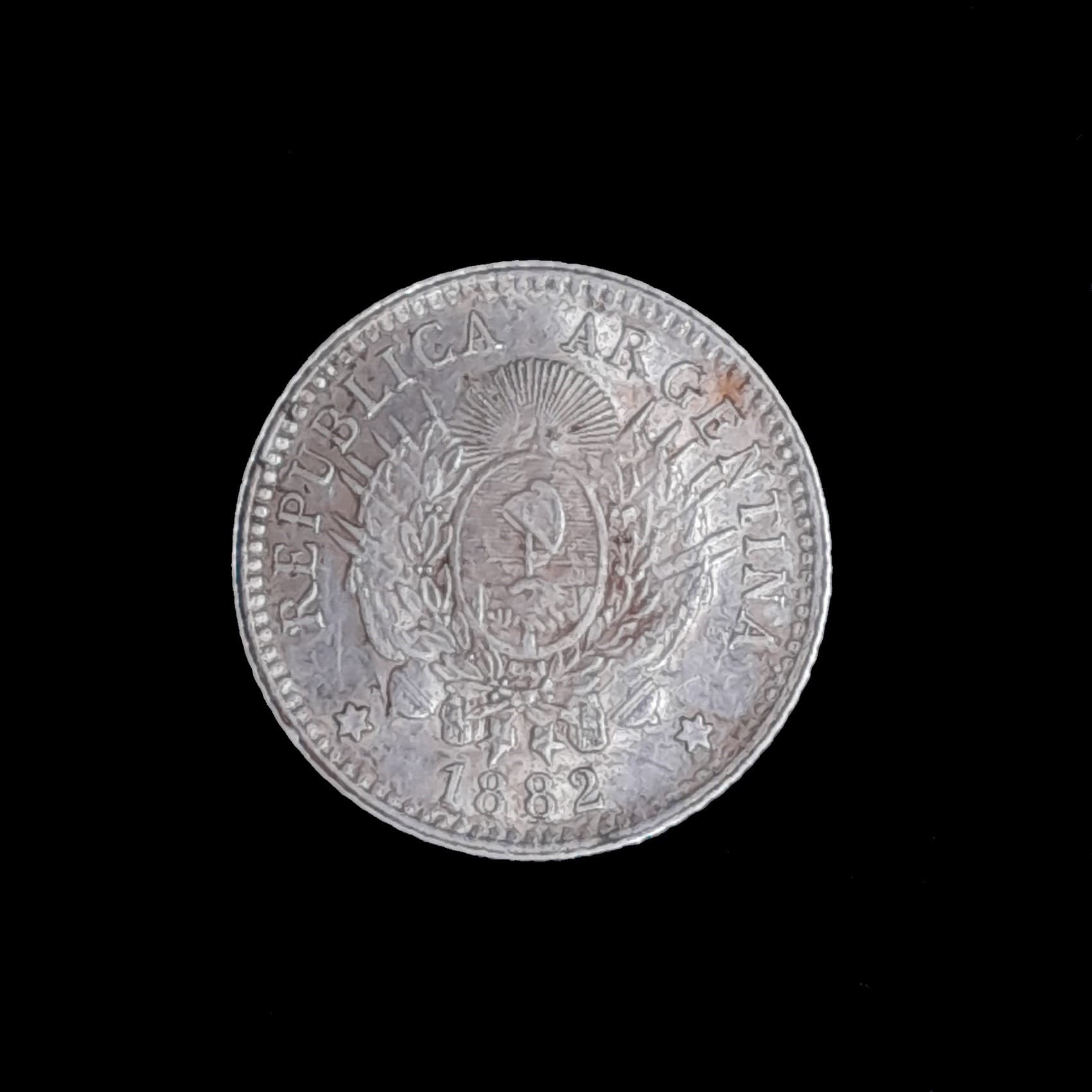 Argentina 10 Centavos 1882 Excelente Plata CJ 22.1.1