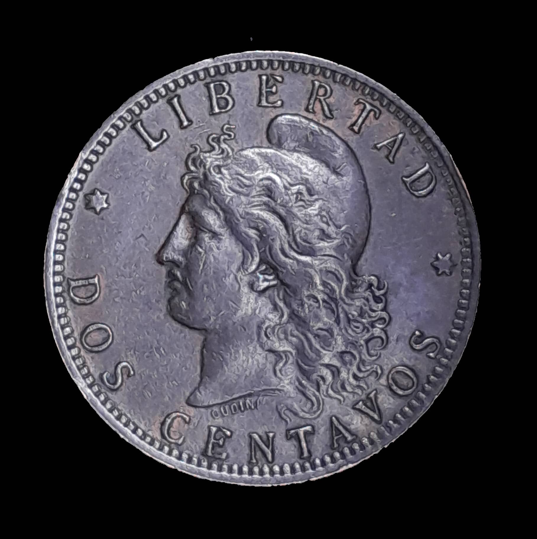 Argentina 2 Centavos 1894 Excelente CJ 35.5 4 elevado