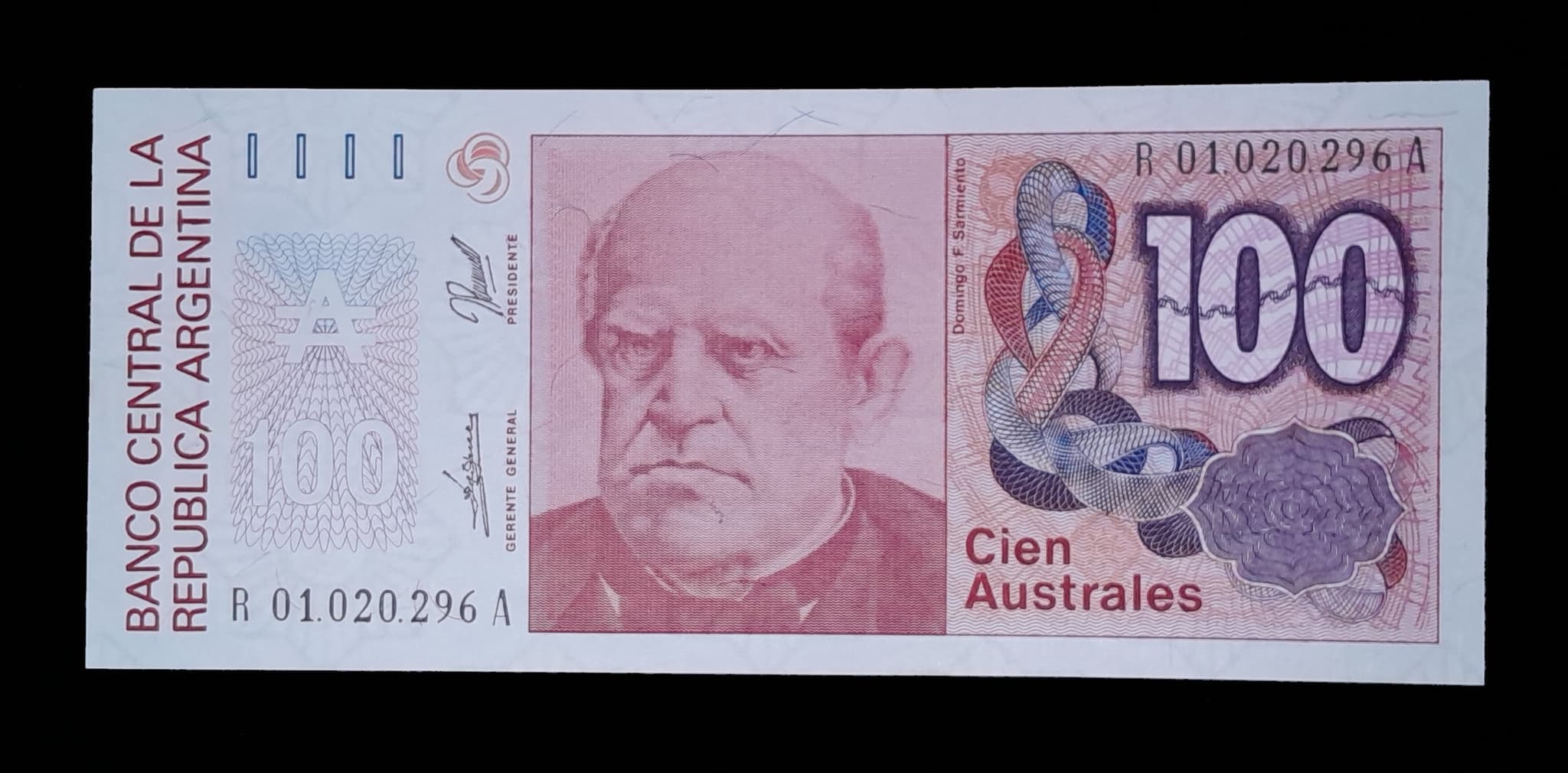 Argentina 100 Asutrales 1989/90 Repos. SC Col. 709R