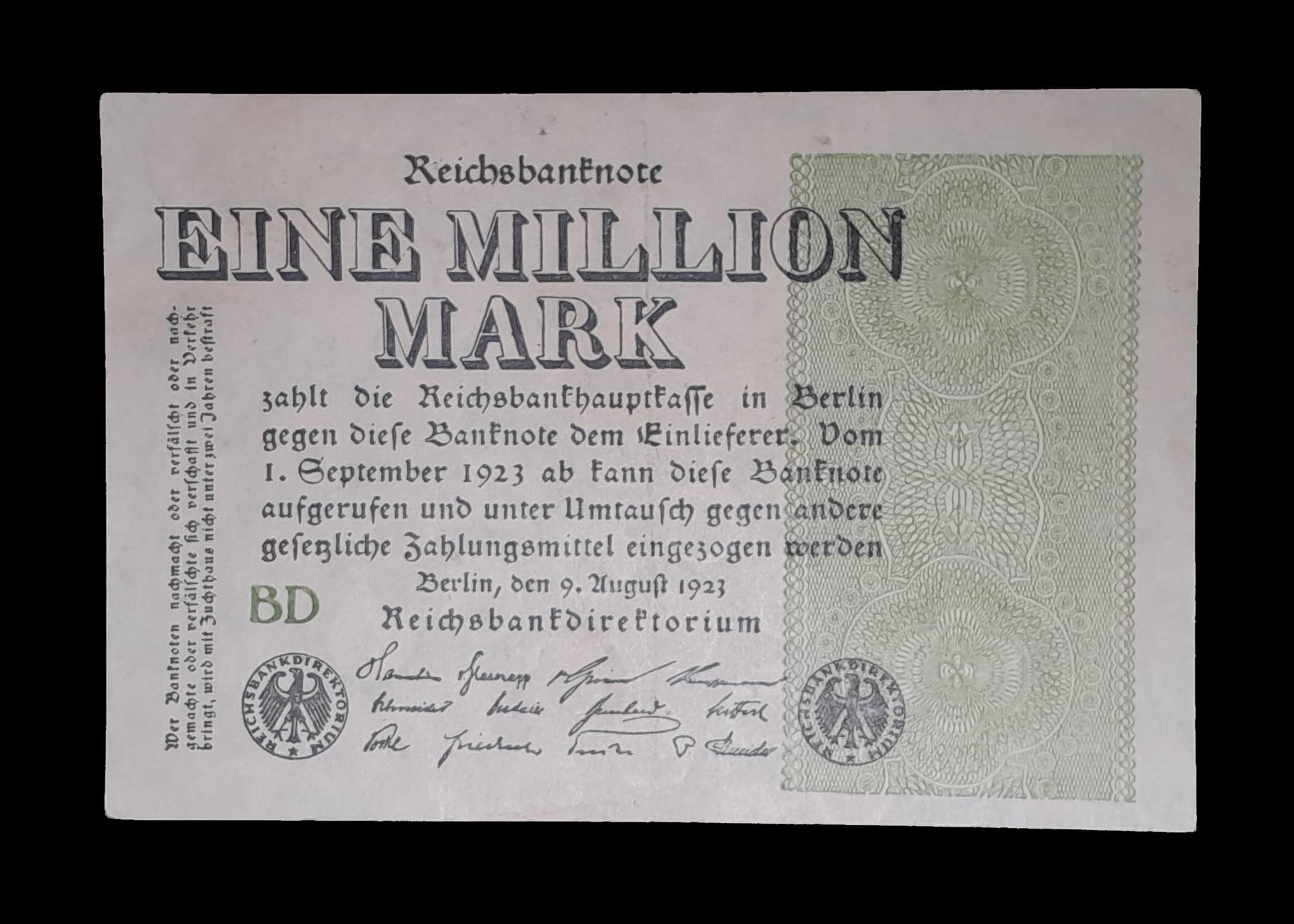 Alemania 1000000 Marcos 1923 Exc Pick 102b