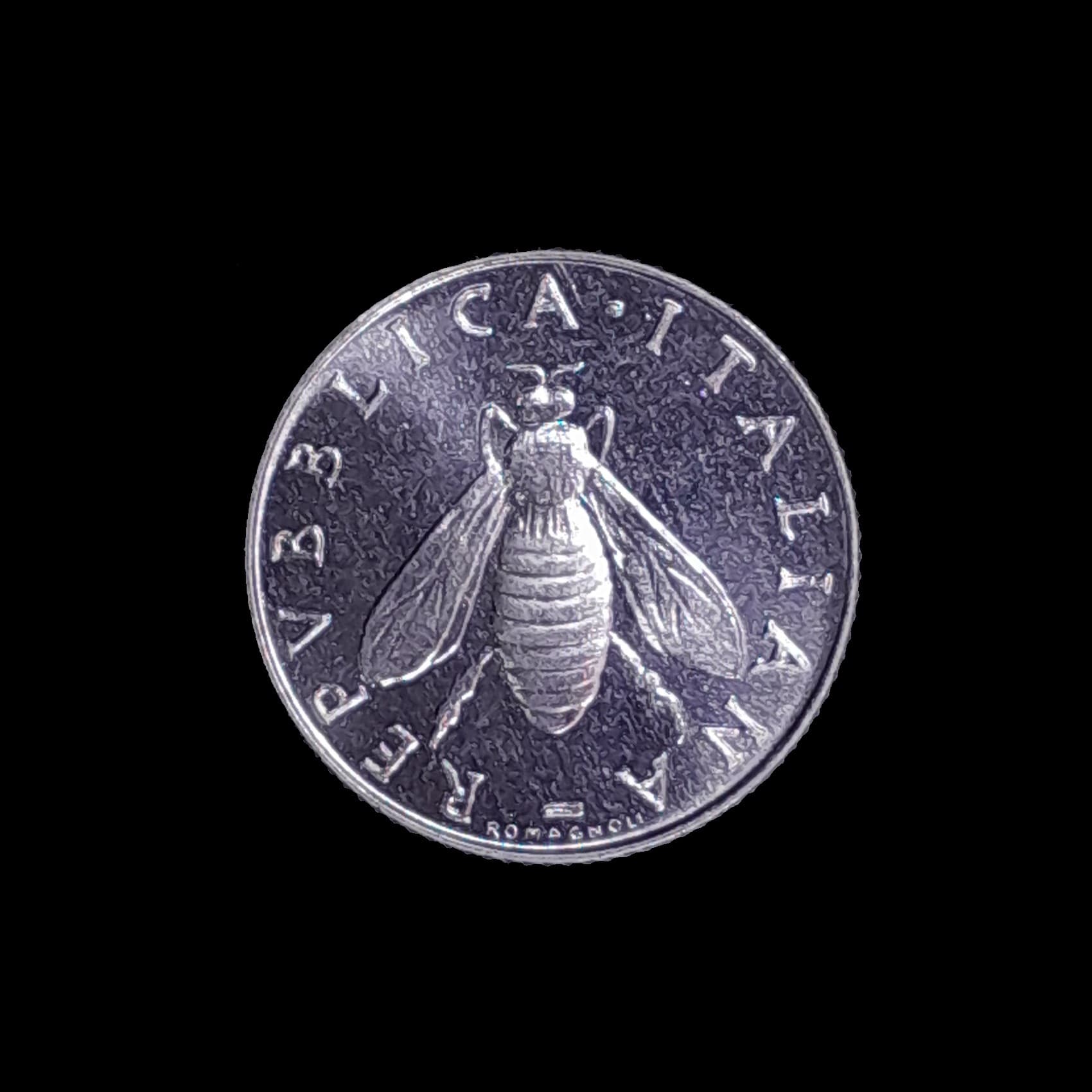Italia 2 Liras 1970 SC KM 94 Escasa de Set Abeja y Olivo