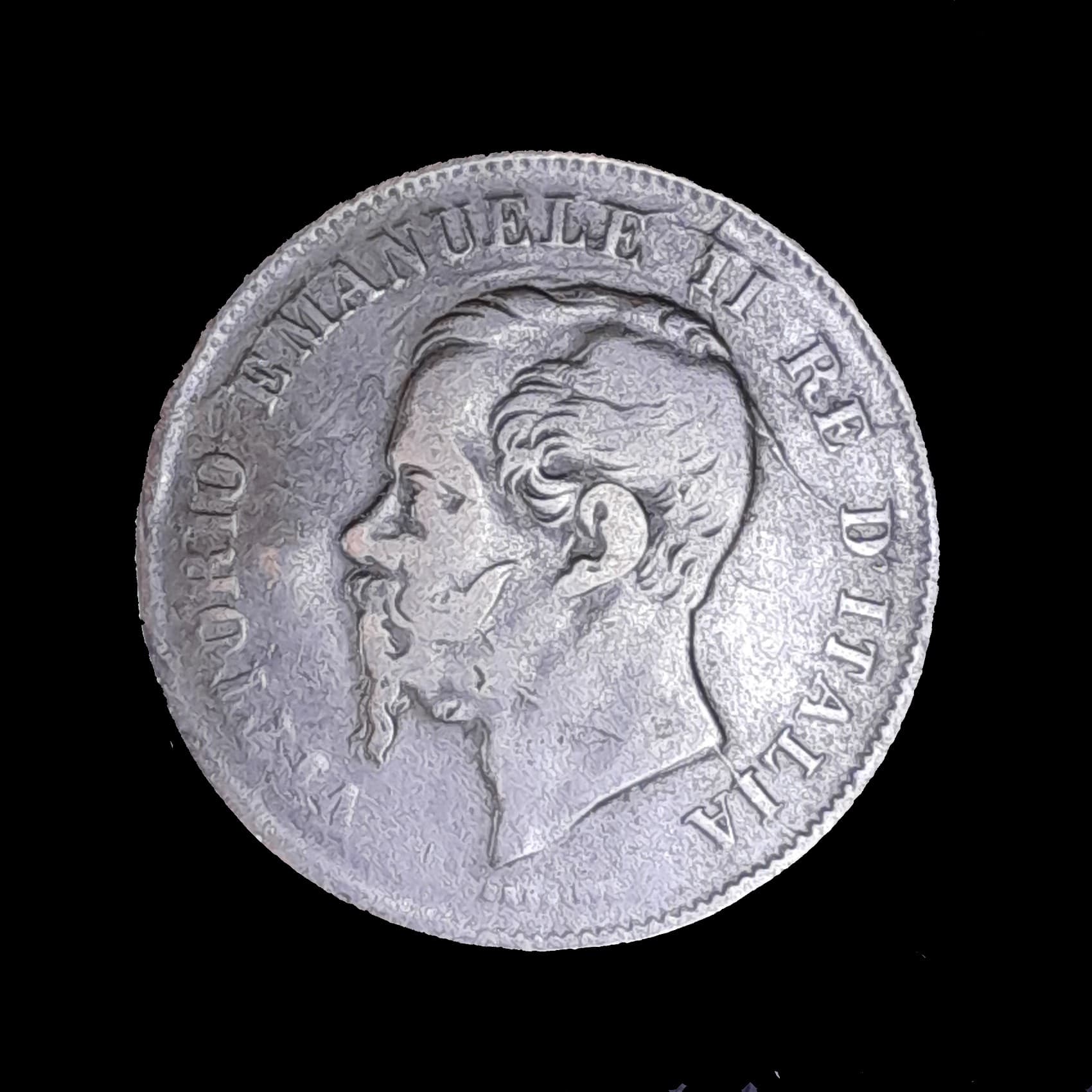 Italia 5 Centesimi 1861 N Muy Bueno KM 3.3 Victor Emanuel II
