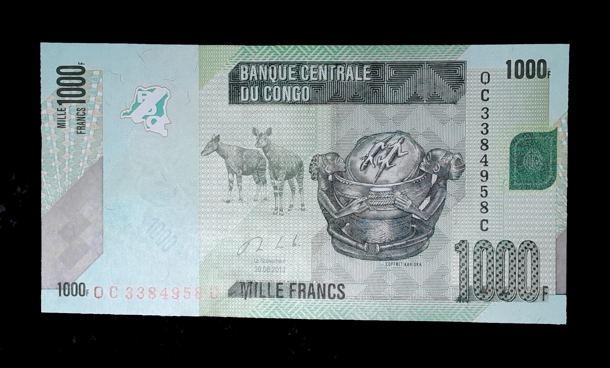 Congo 1000 Francos 2013 Sin Circular Pick 101b