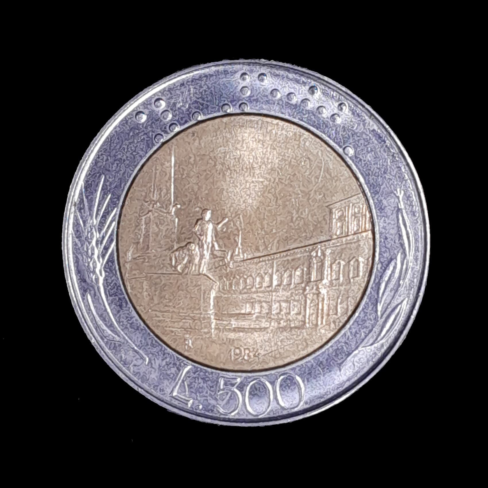 Italia 500 Liras 1989 Excelente KM 111 Plaza del Quirinale