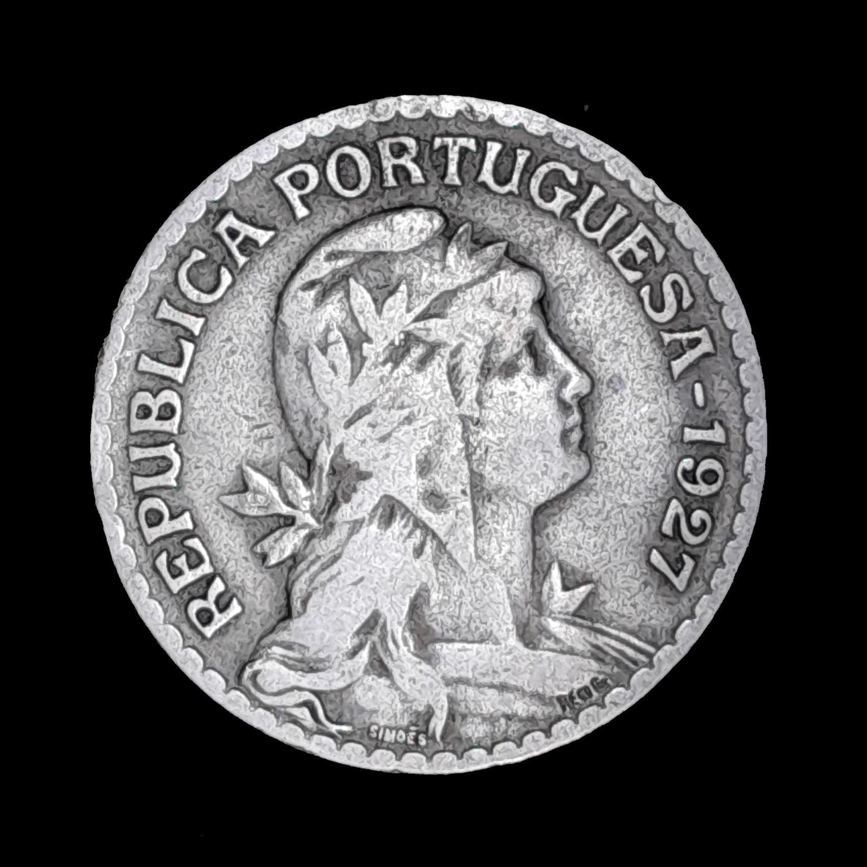 Portugal 1 Escudo 1927 Muy Bueno KM 578