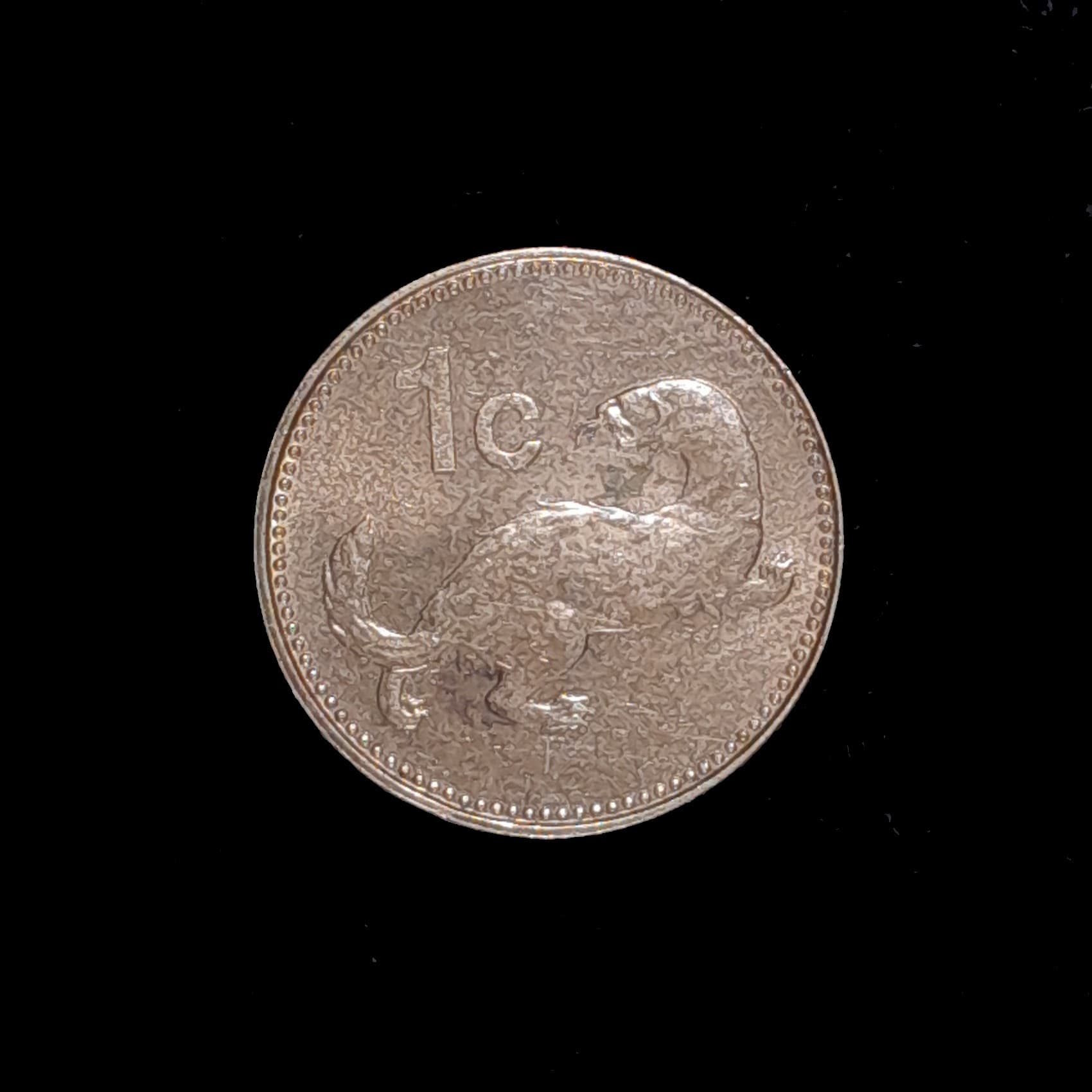 Malta 1 Cent 1986 Excelente KM 78 Comadreja y Barco