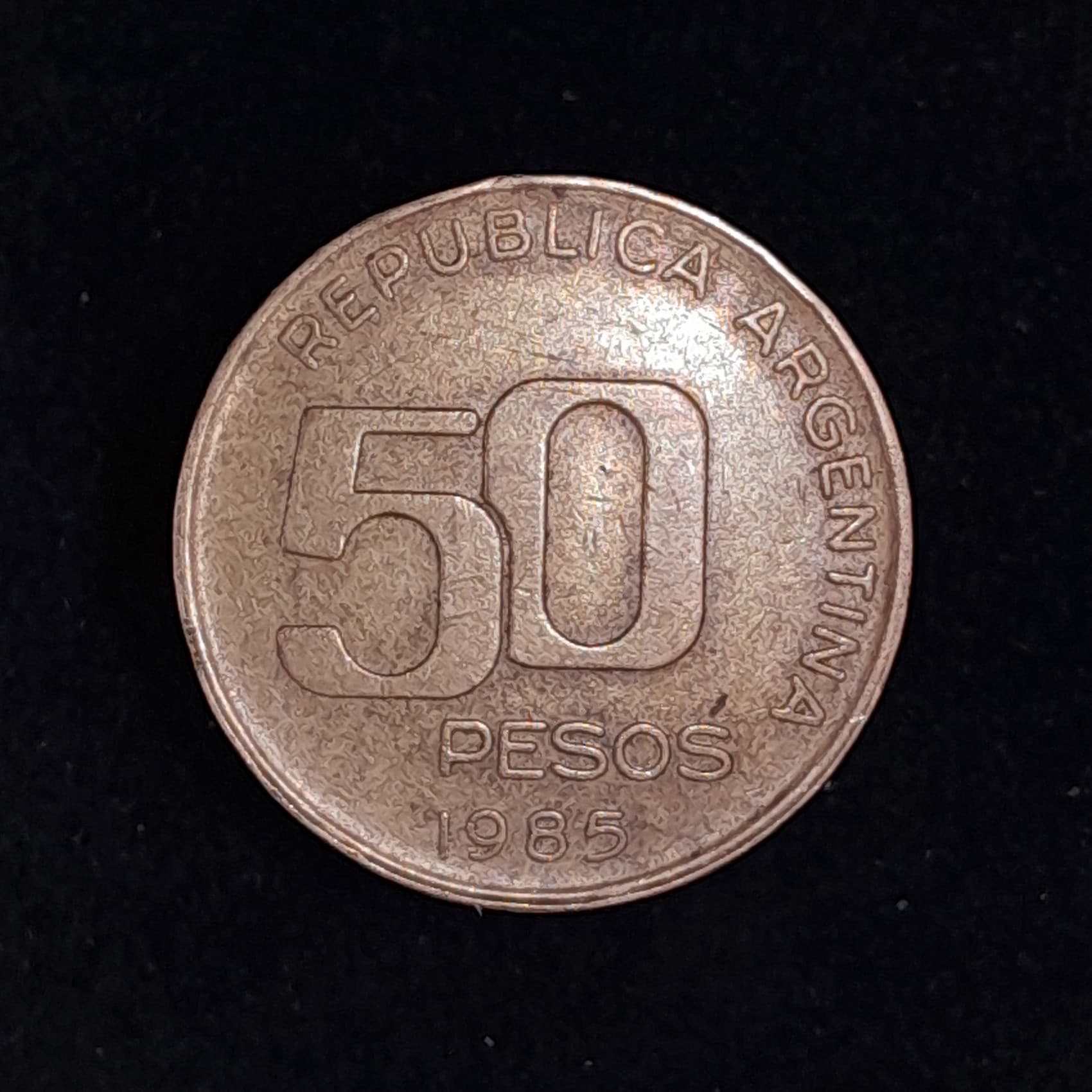 Argentina 50 Pesos 1985 Excelente CJ 361 50 Años Banco Central